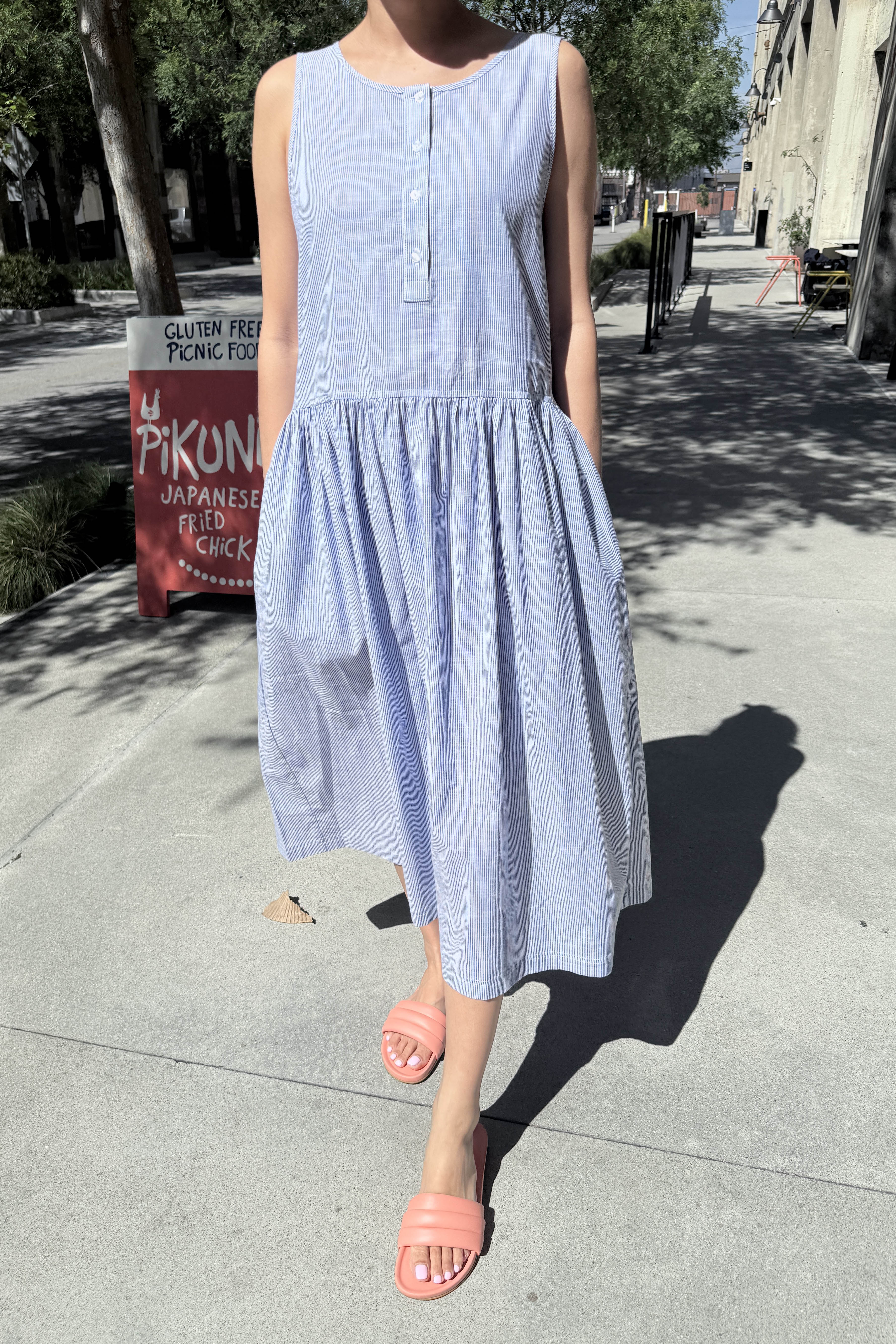 Marianne Dress - Blue Stripe