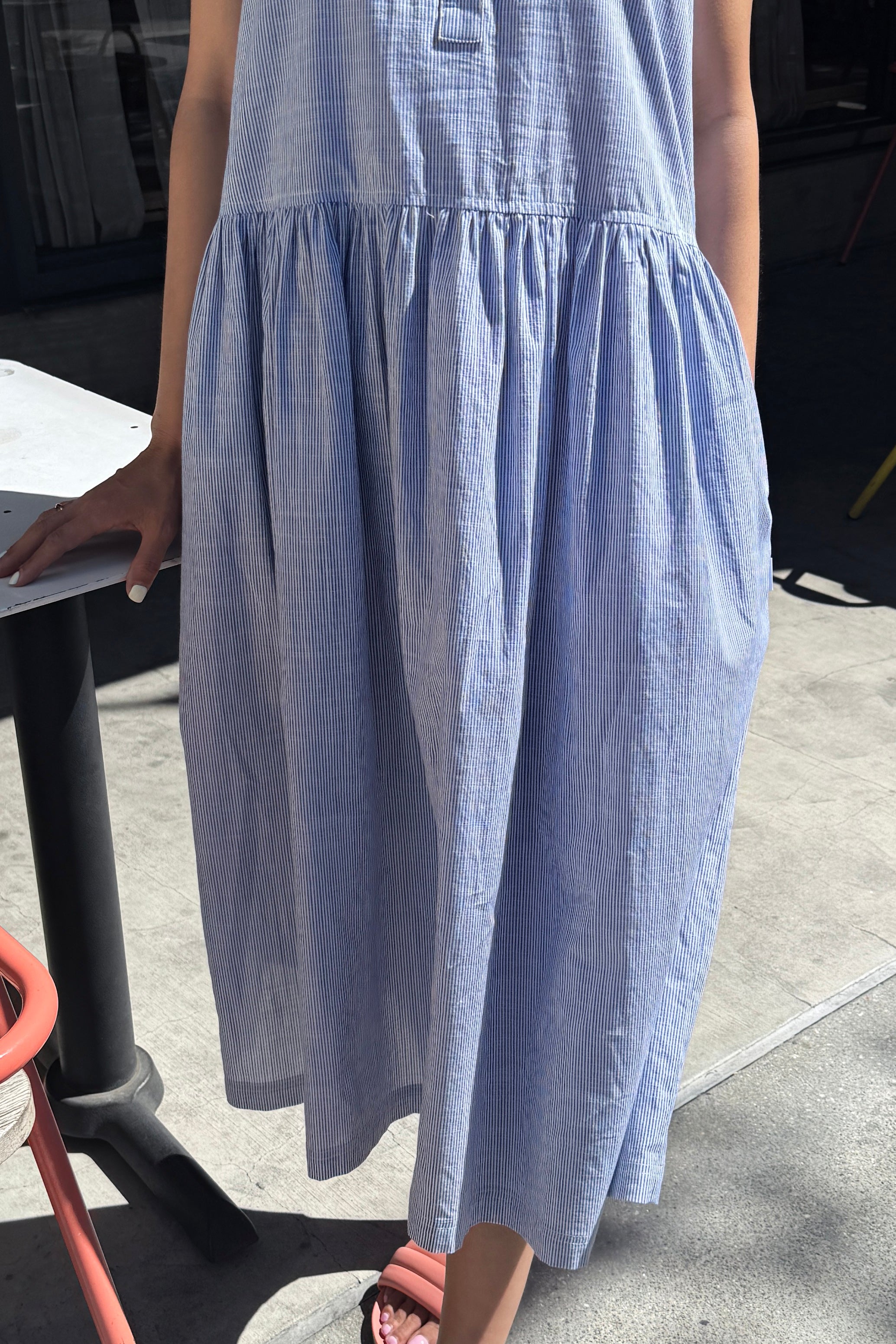 Marianne Dress - Blue Stripe
