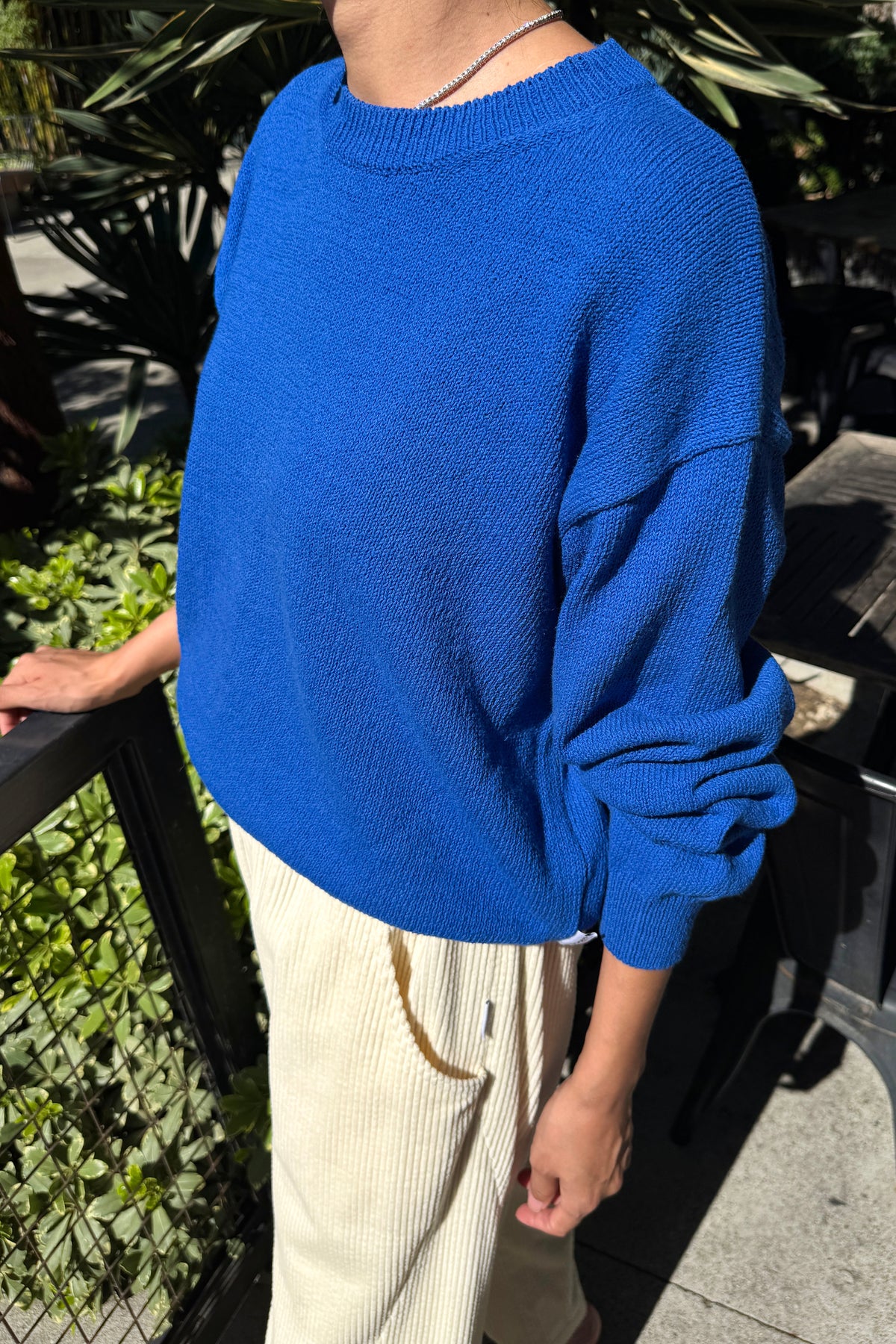 Milo Cotton Sweater - Cobalt