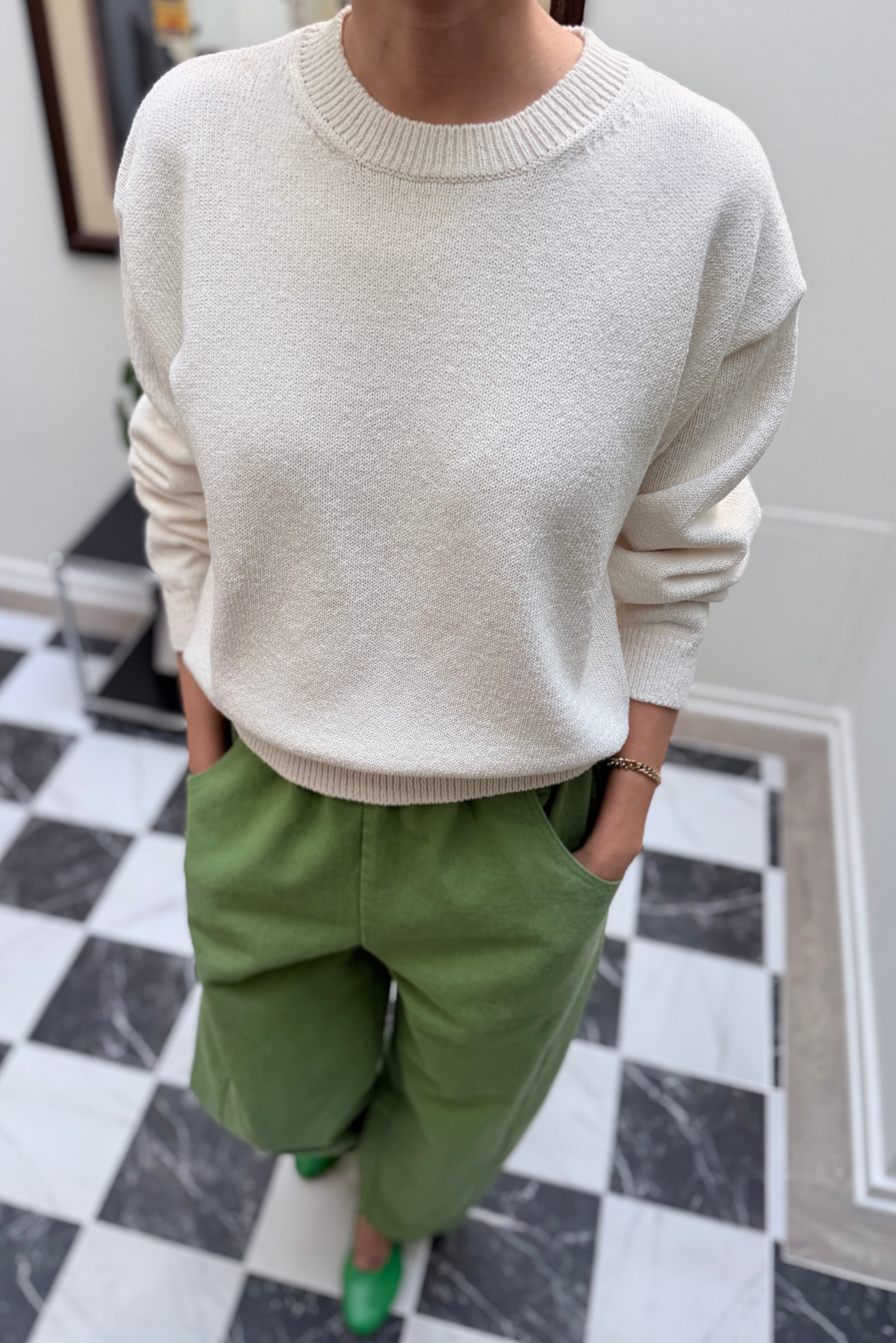 Milo Cotton Sweater - Clean White