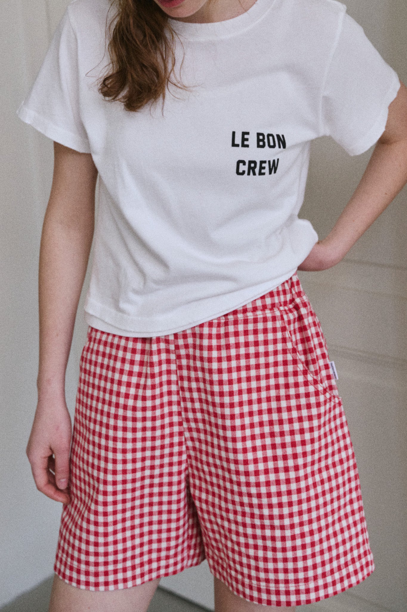 City Shorts - Red Gingham