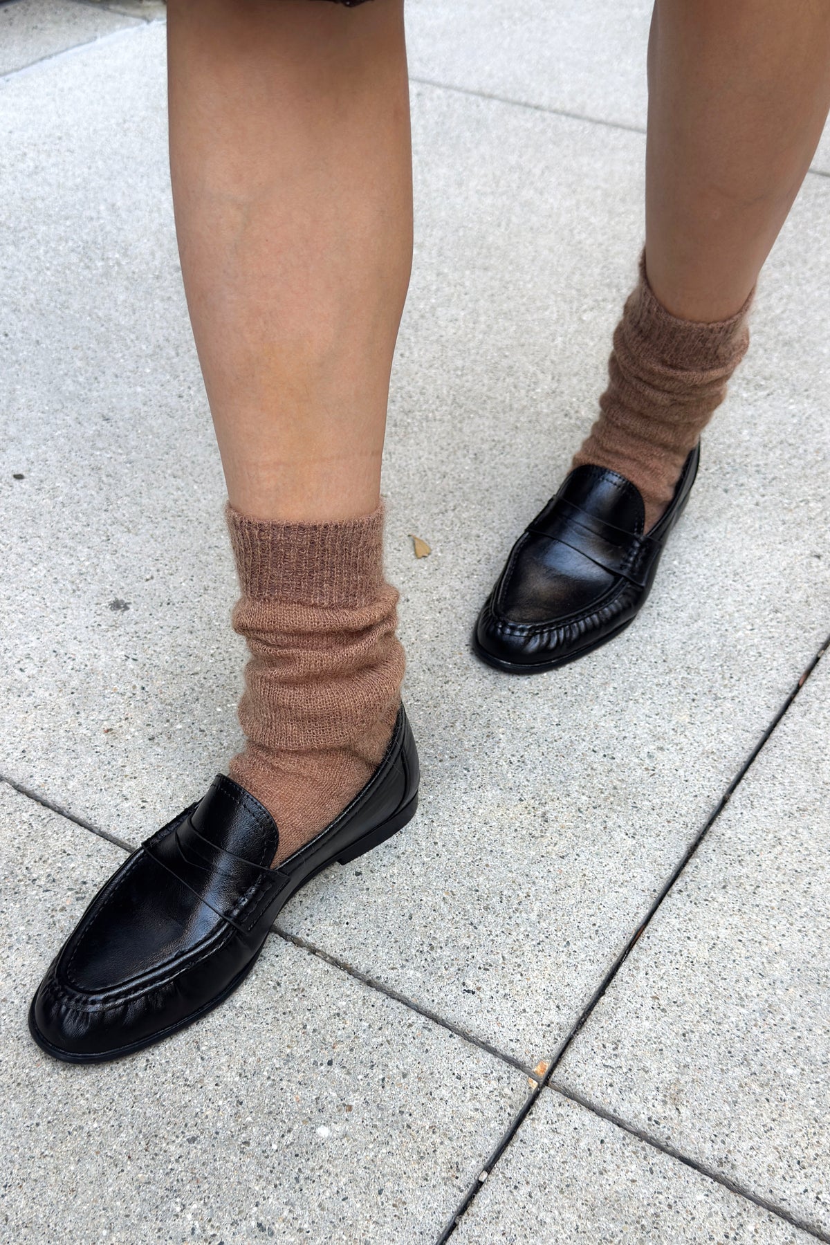 Mohair Veil Socks - Mocha