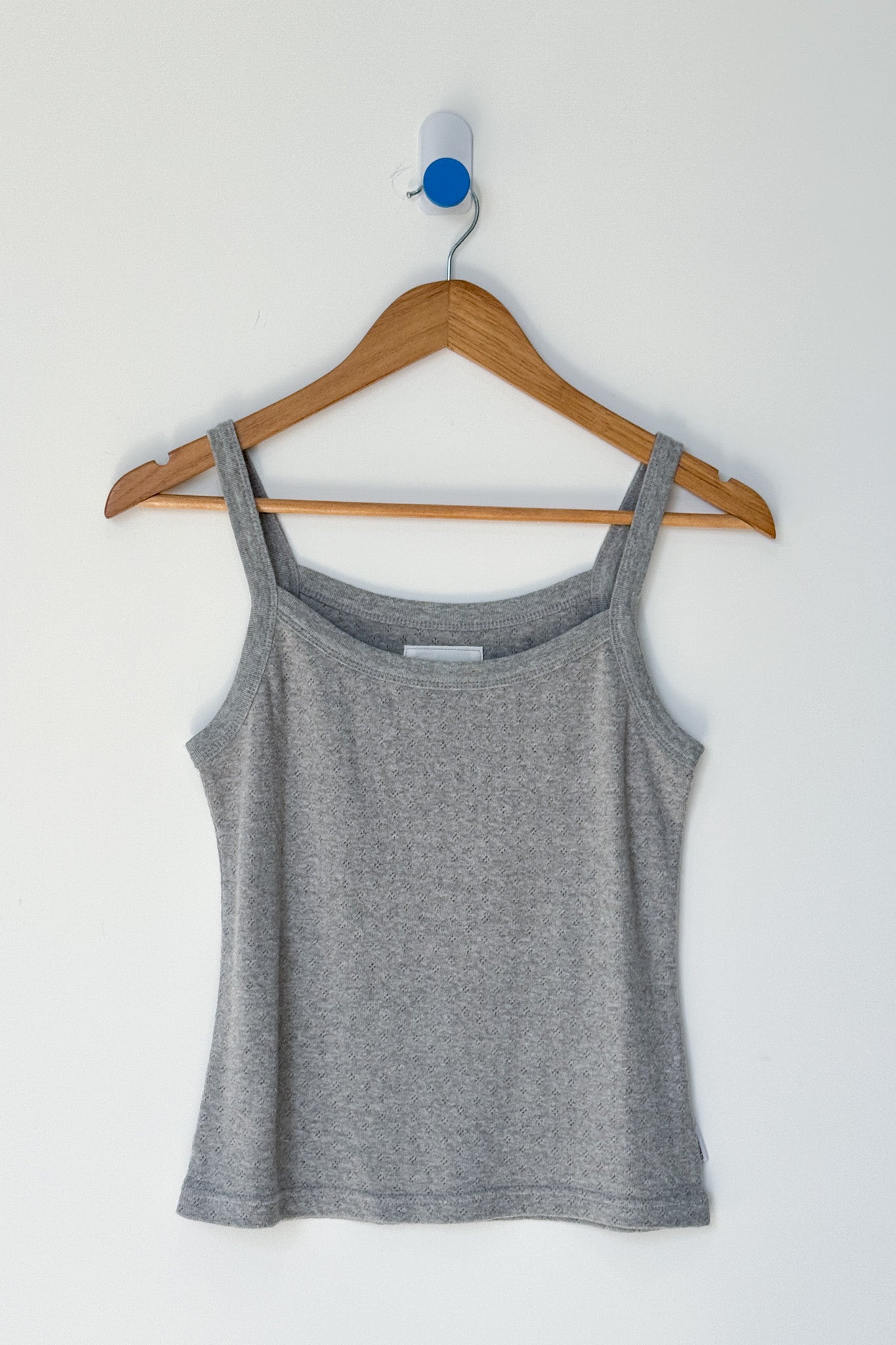 Pointelle Eve Cami- Melange Grey