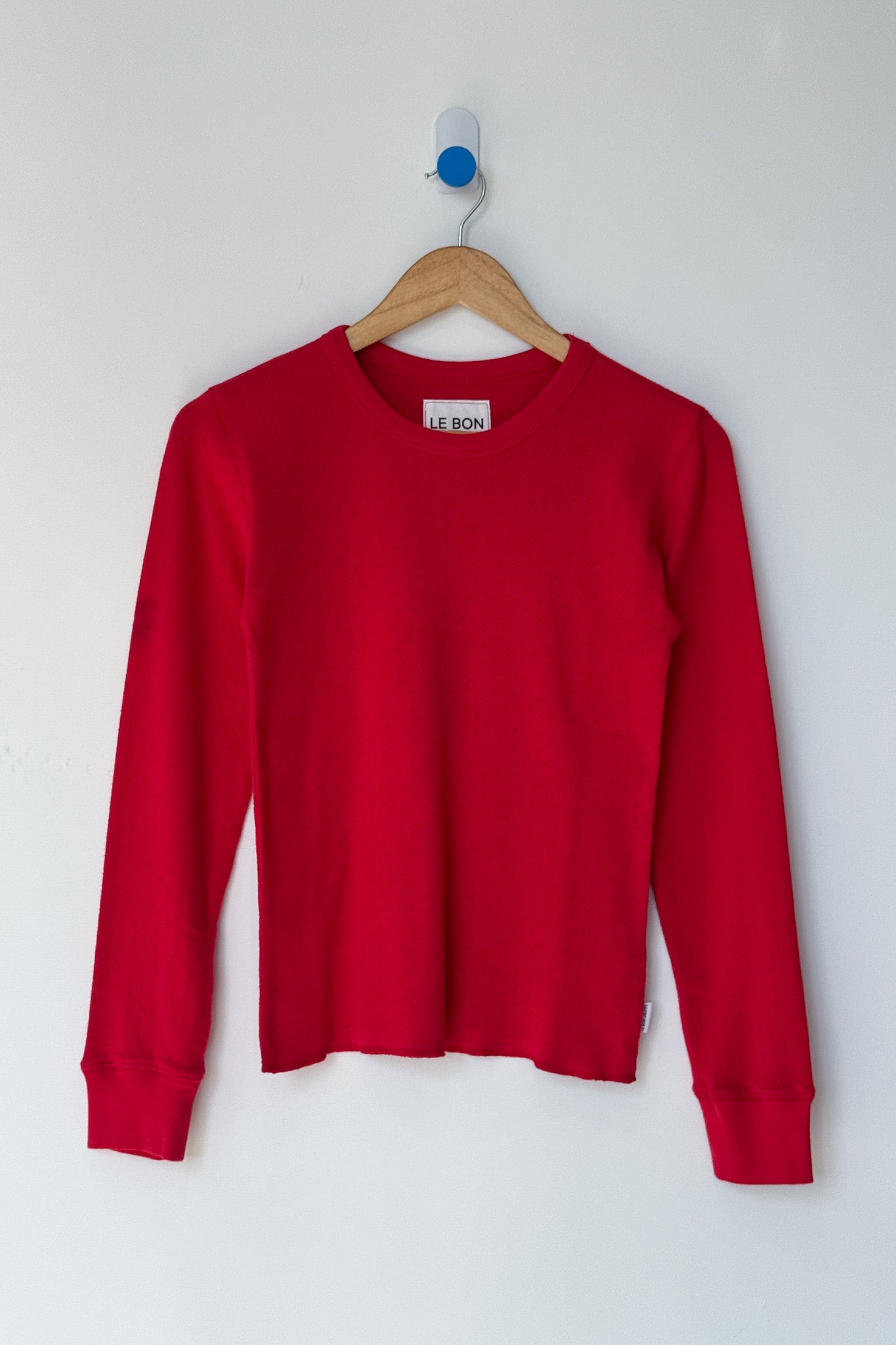 Pointelle Fundamental Tee - Red Apple
