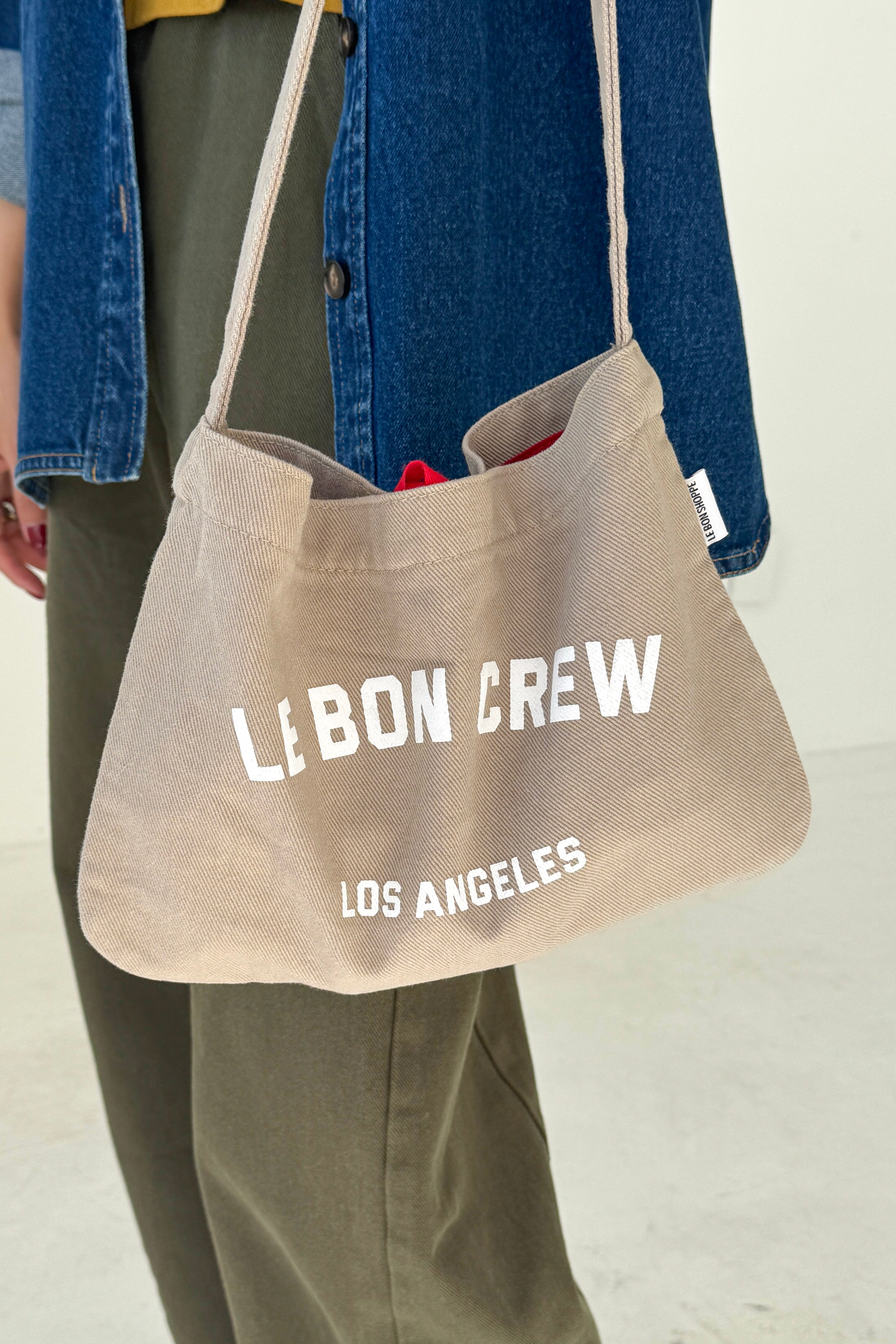 Petite Happy Carry Bag - Taupe + White