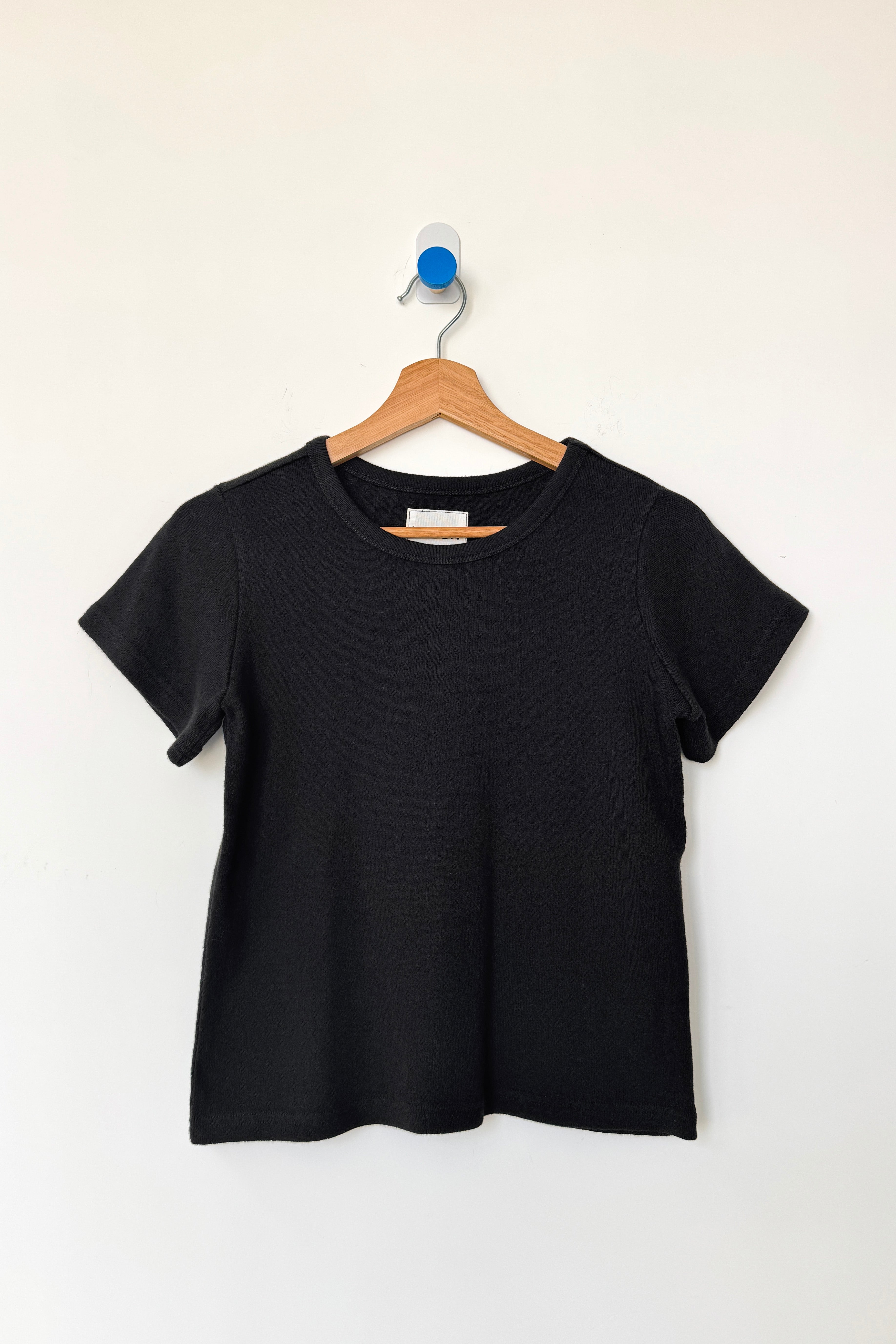 Pointelle Babe Tee - Black