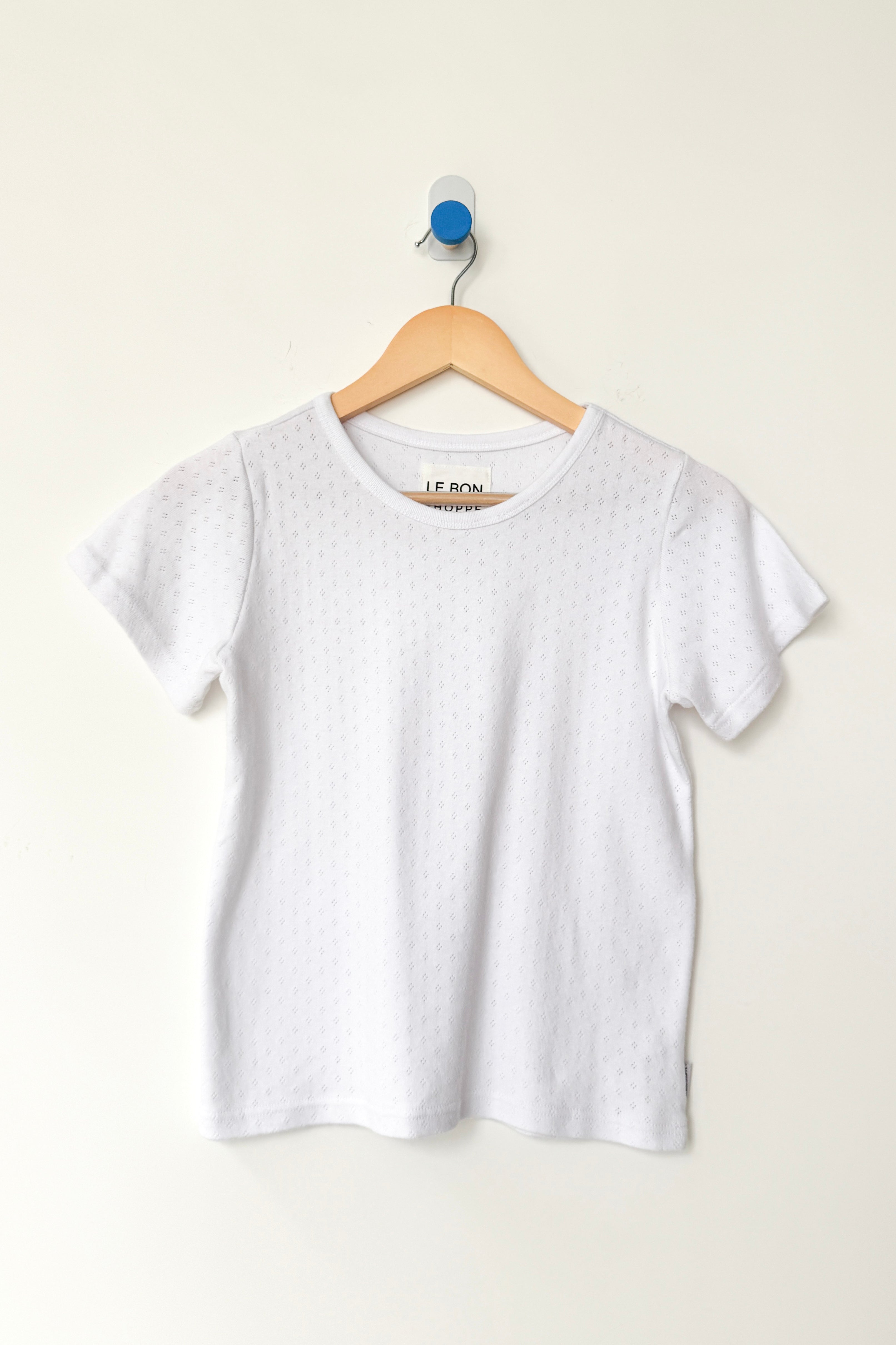 Pointelle Babe Tee - Snow White
