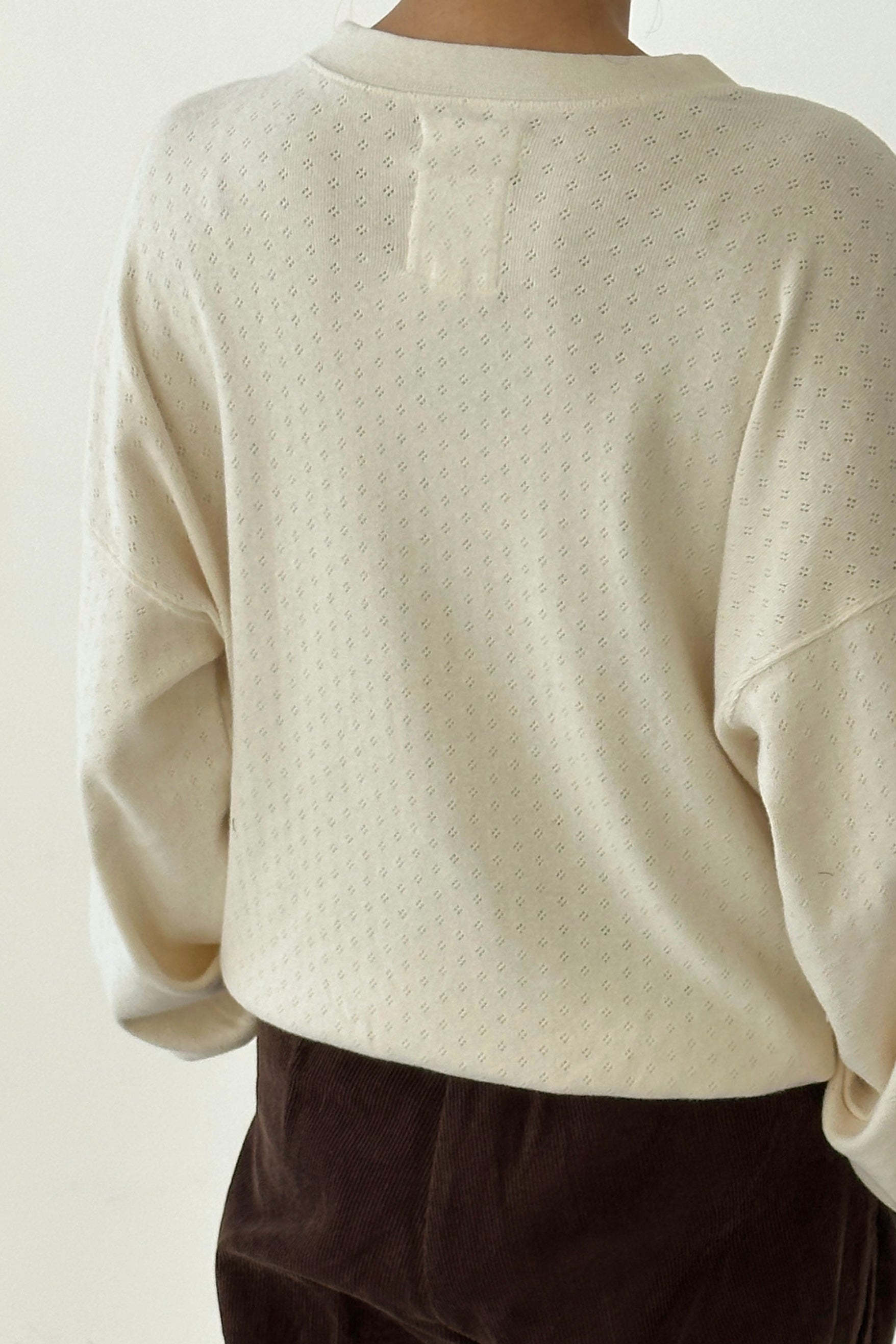 Pointelle Core Sweatshirt - Naturel