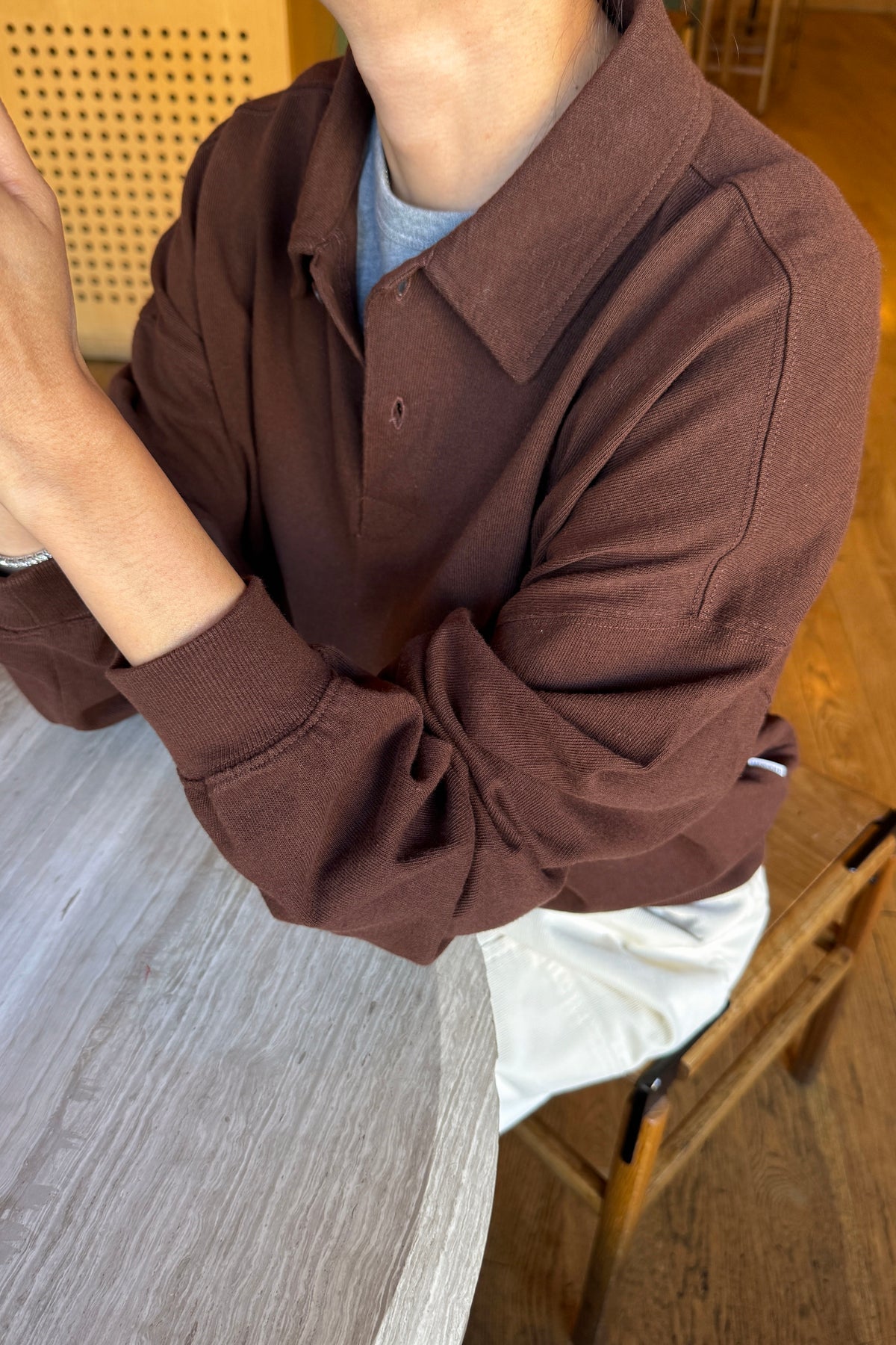 Polo Sweatshirt - Chestnut