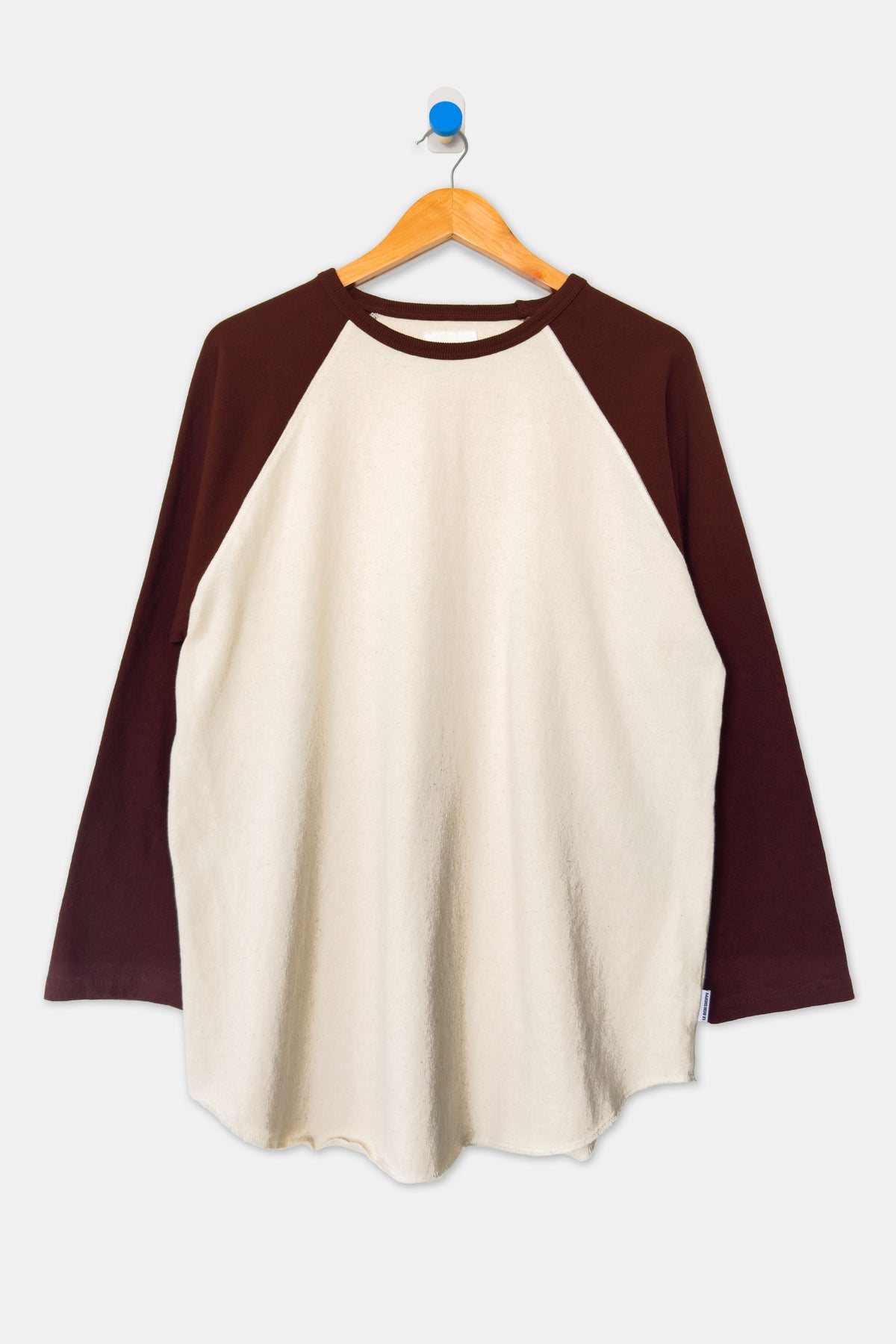 Heavy Cotton Raglan Tee - Naturel/Chestnut