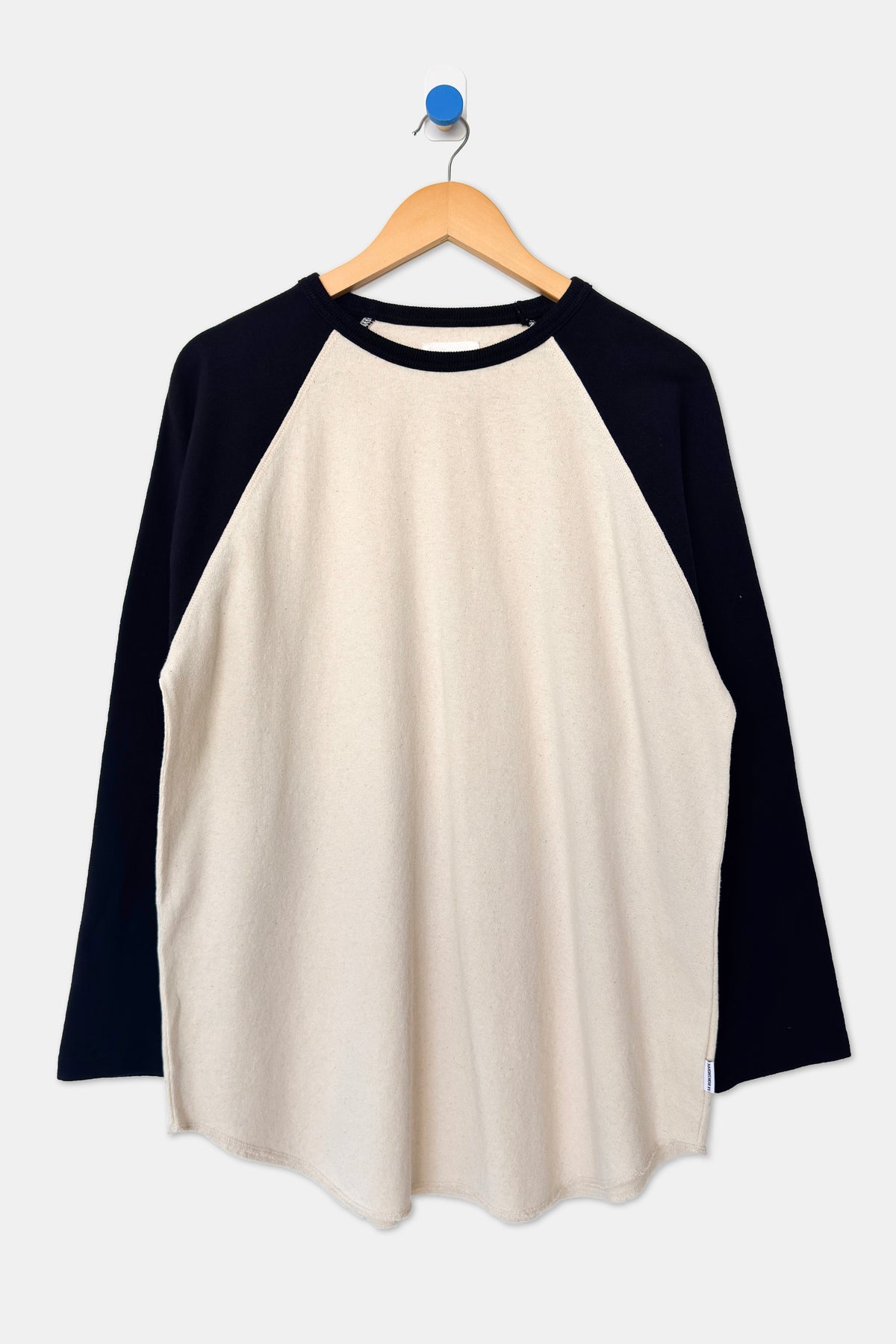 Heavy Cotton Raglan Tee - Naturel/Black