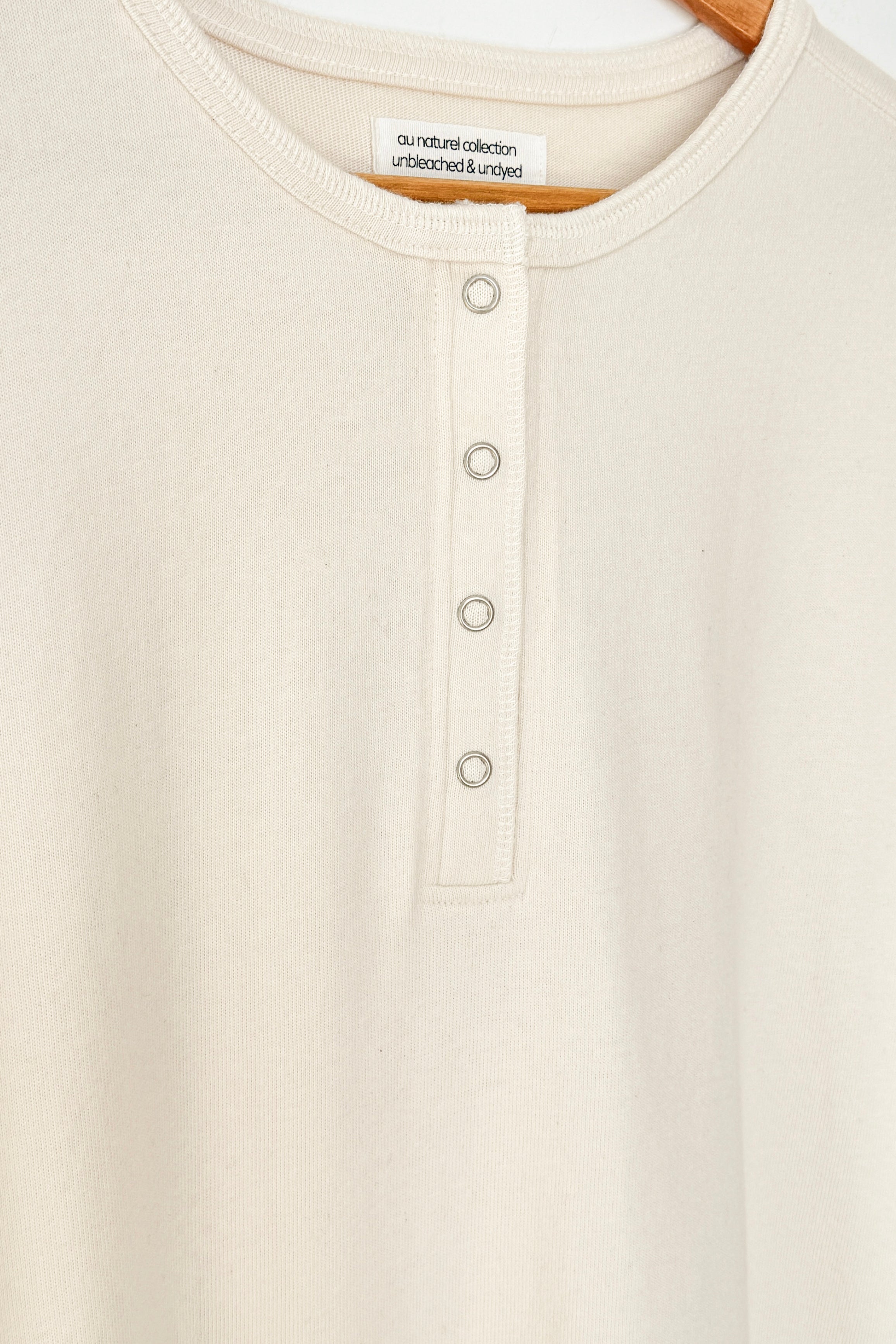 Soft Jersey Henley Dress - Naturel