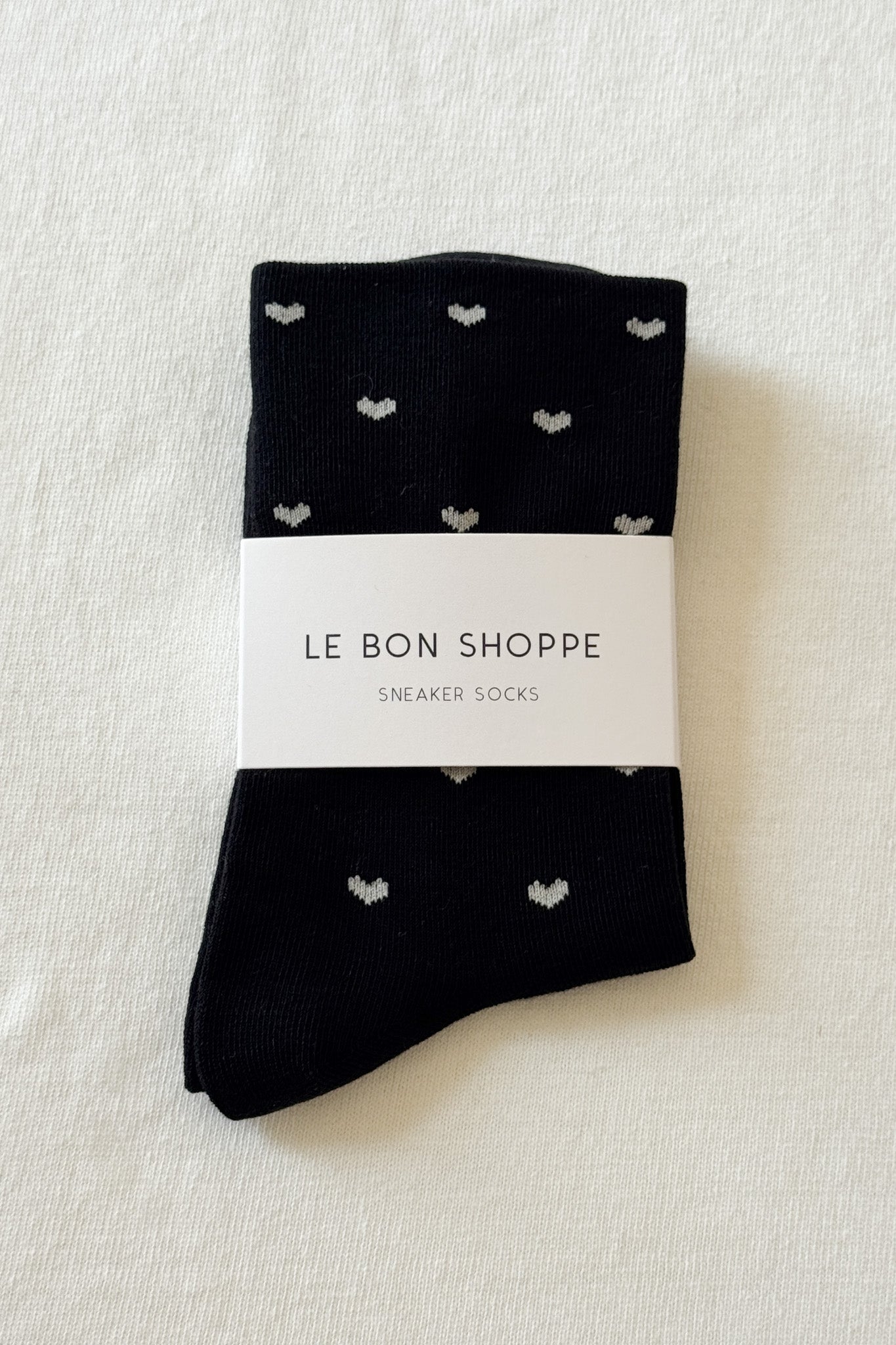 Sneaker Socks - Heart - Black / Cream
