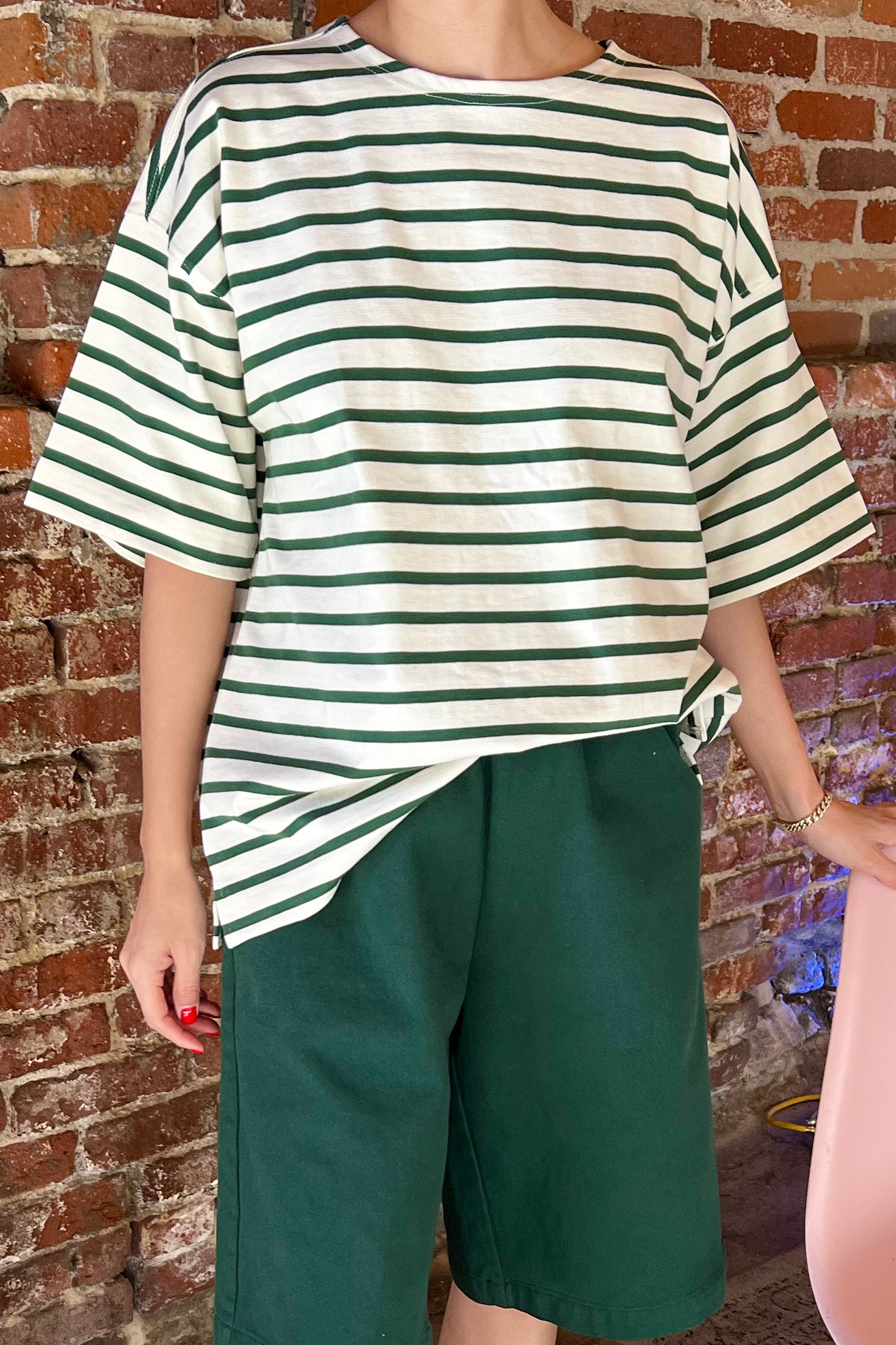 Voyage Tee - Pine Stripe