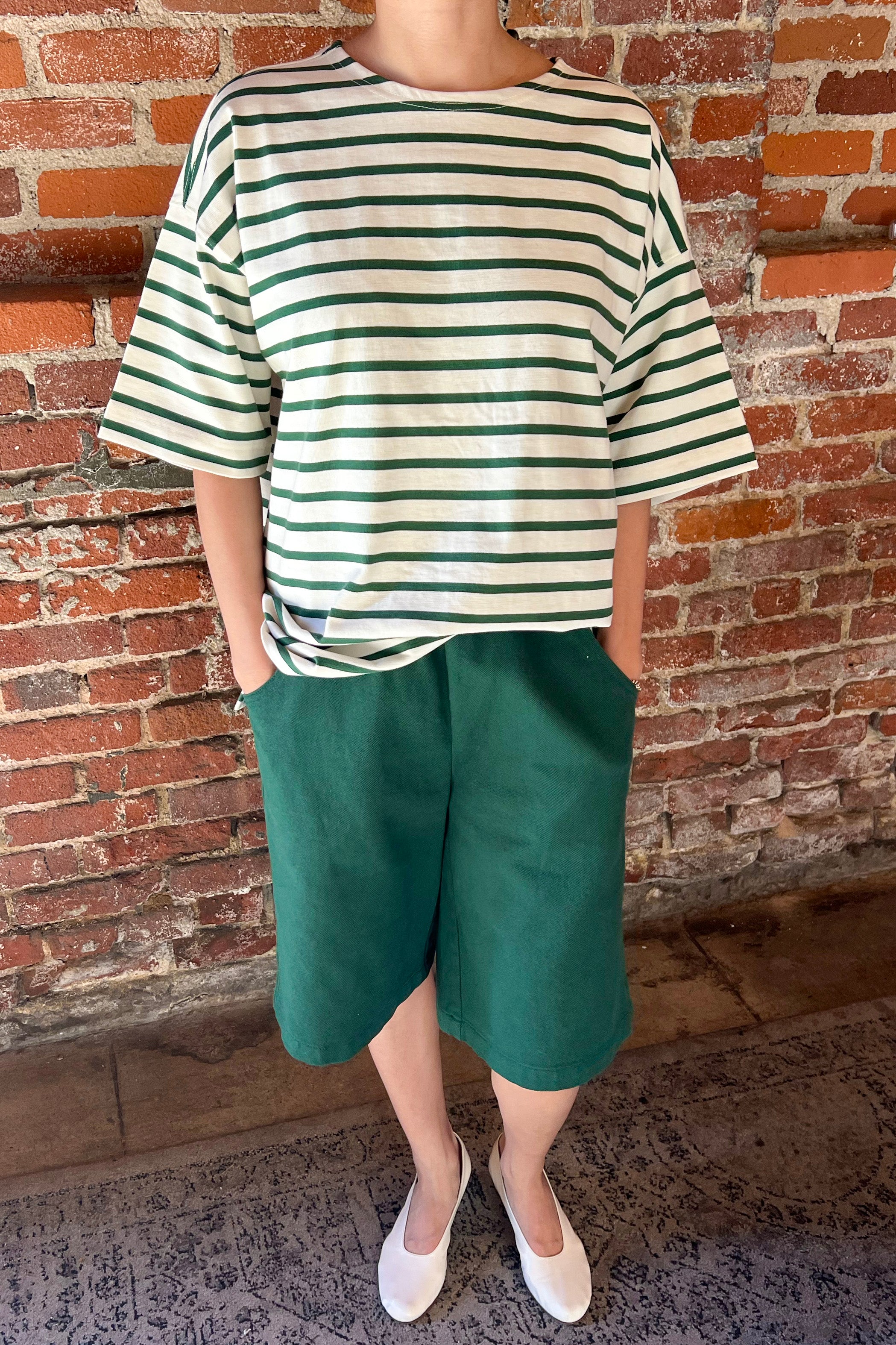 Voyage Tee - Pine Stripe