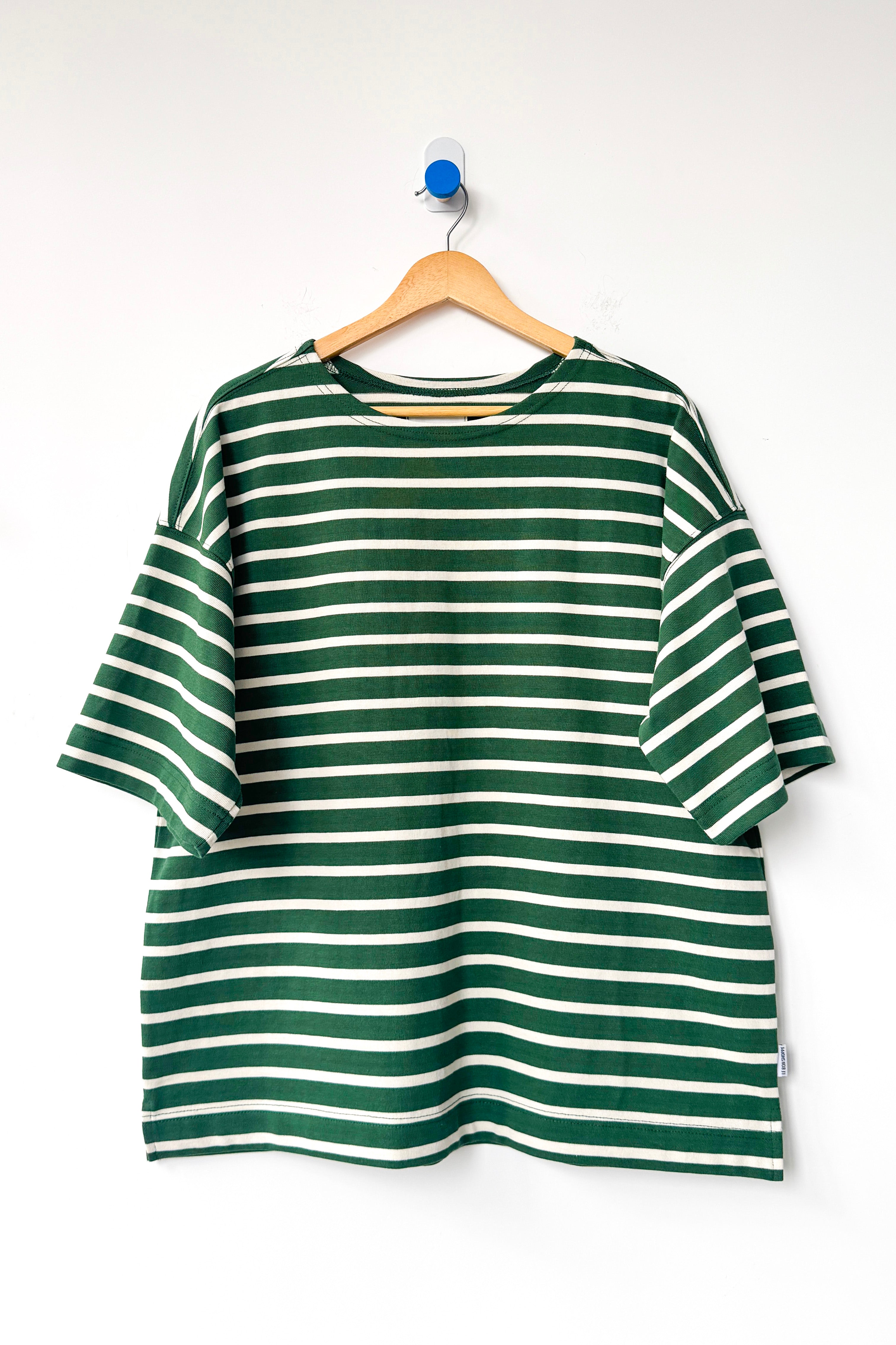 Voyage Tee - White Stripe on Pine