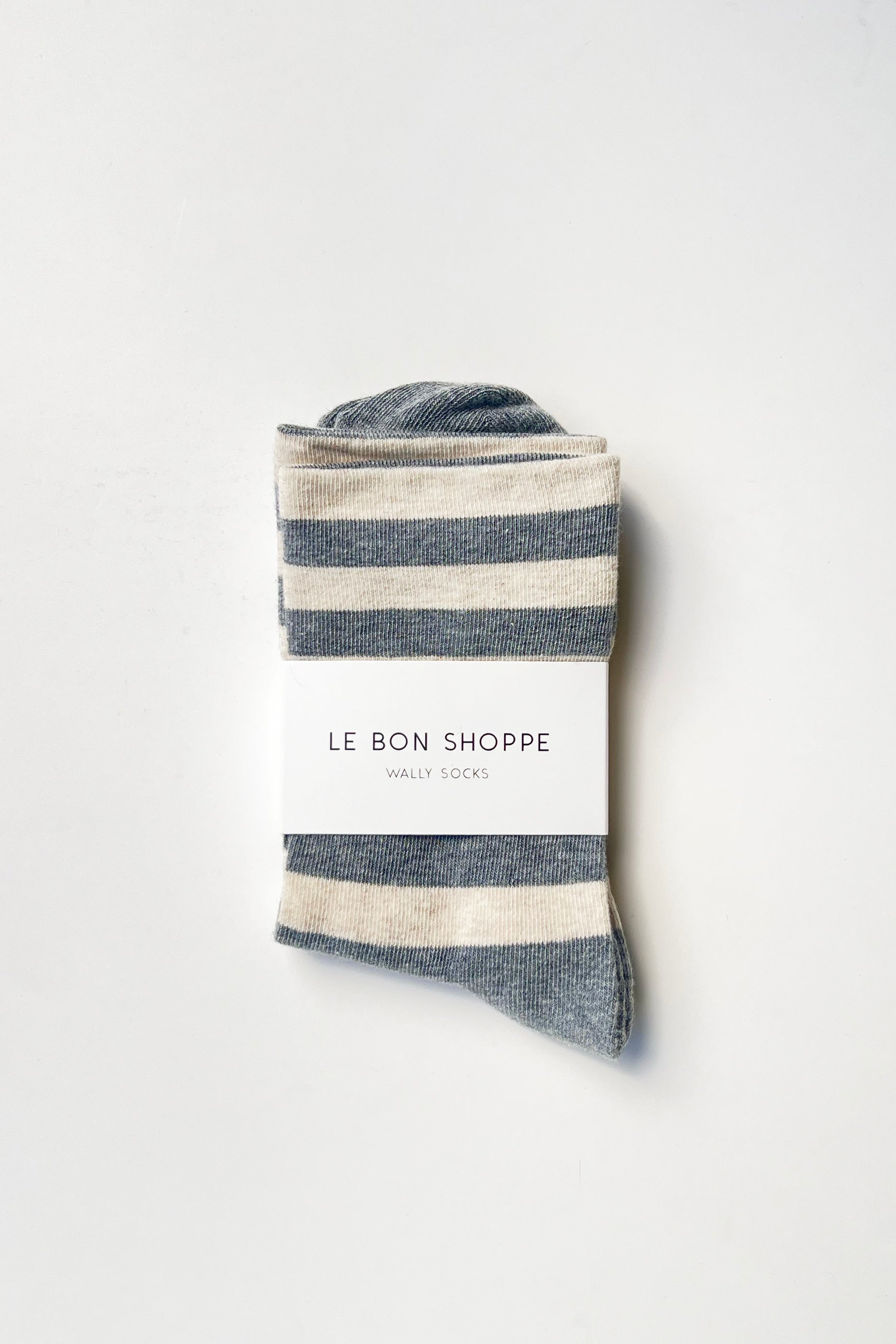 Wide Wally Socks - Wide / Grey Stripe