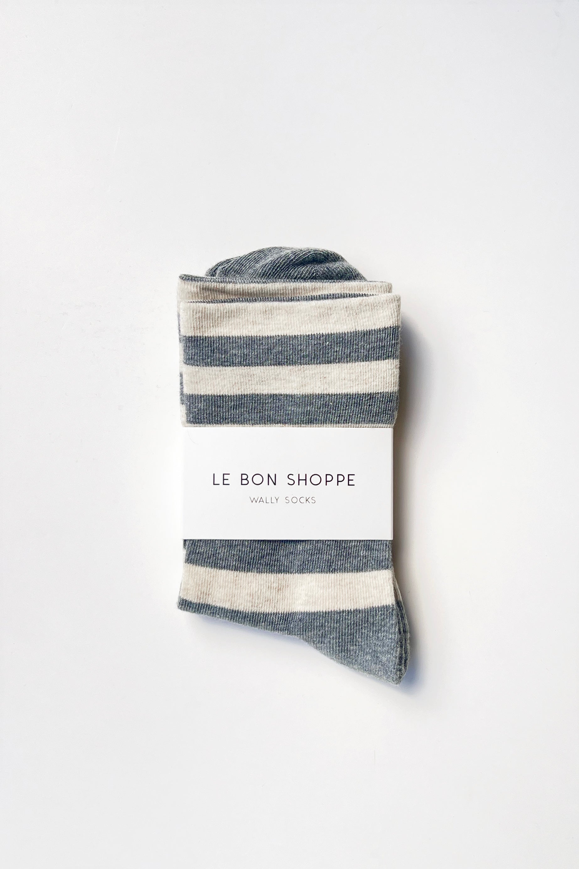Wide Wally Socks - Wide / Grey Stripe