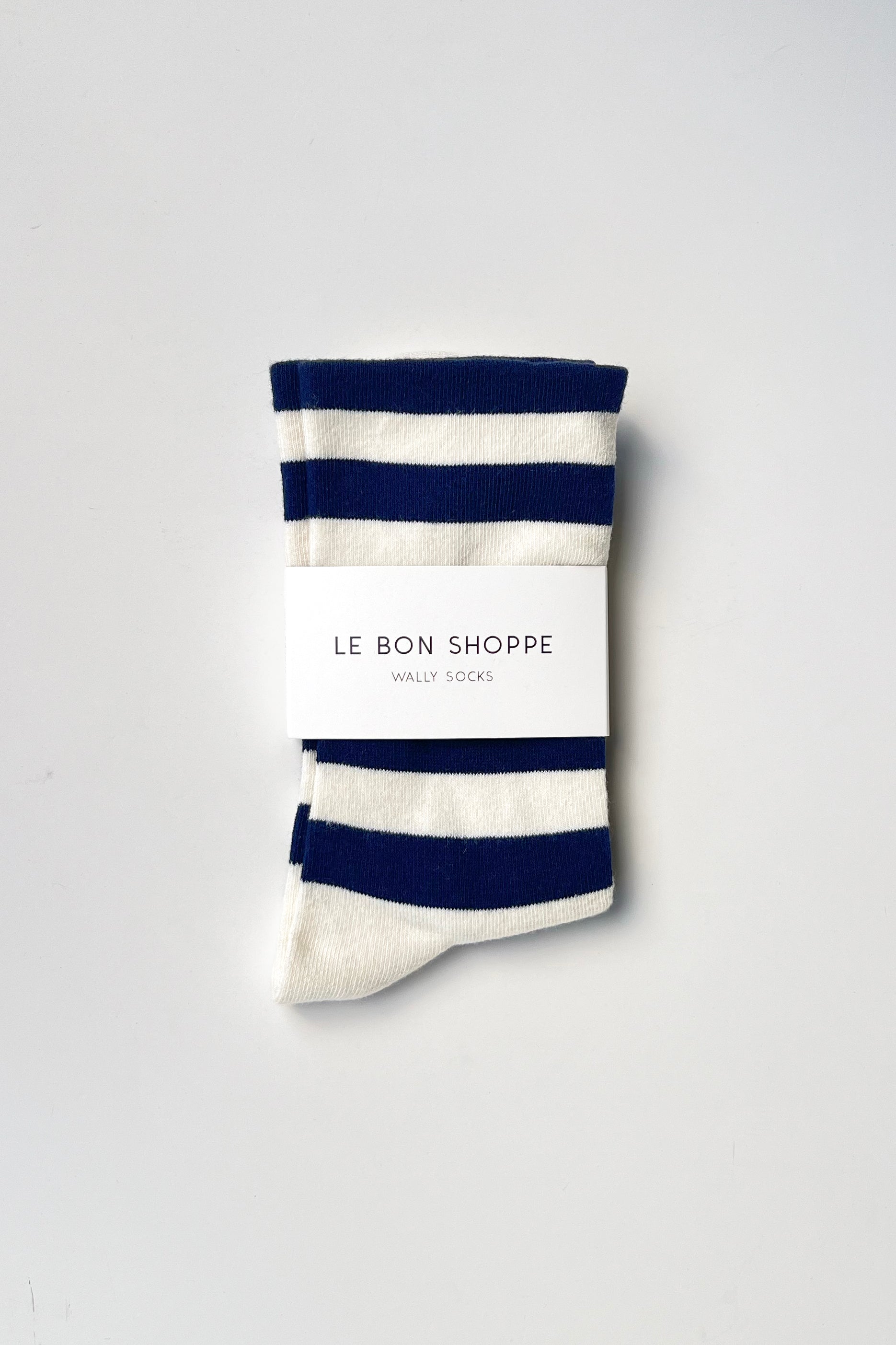 Wide Wally Socks - Wide / Navy Stripe