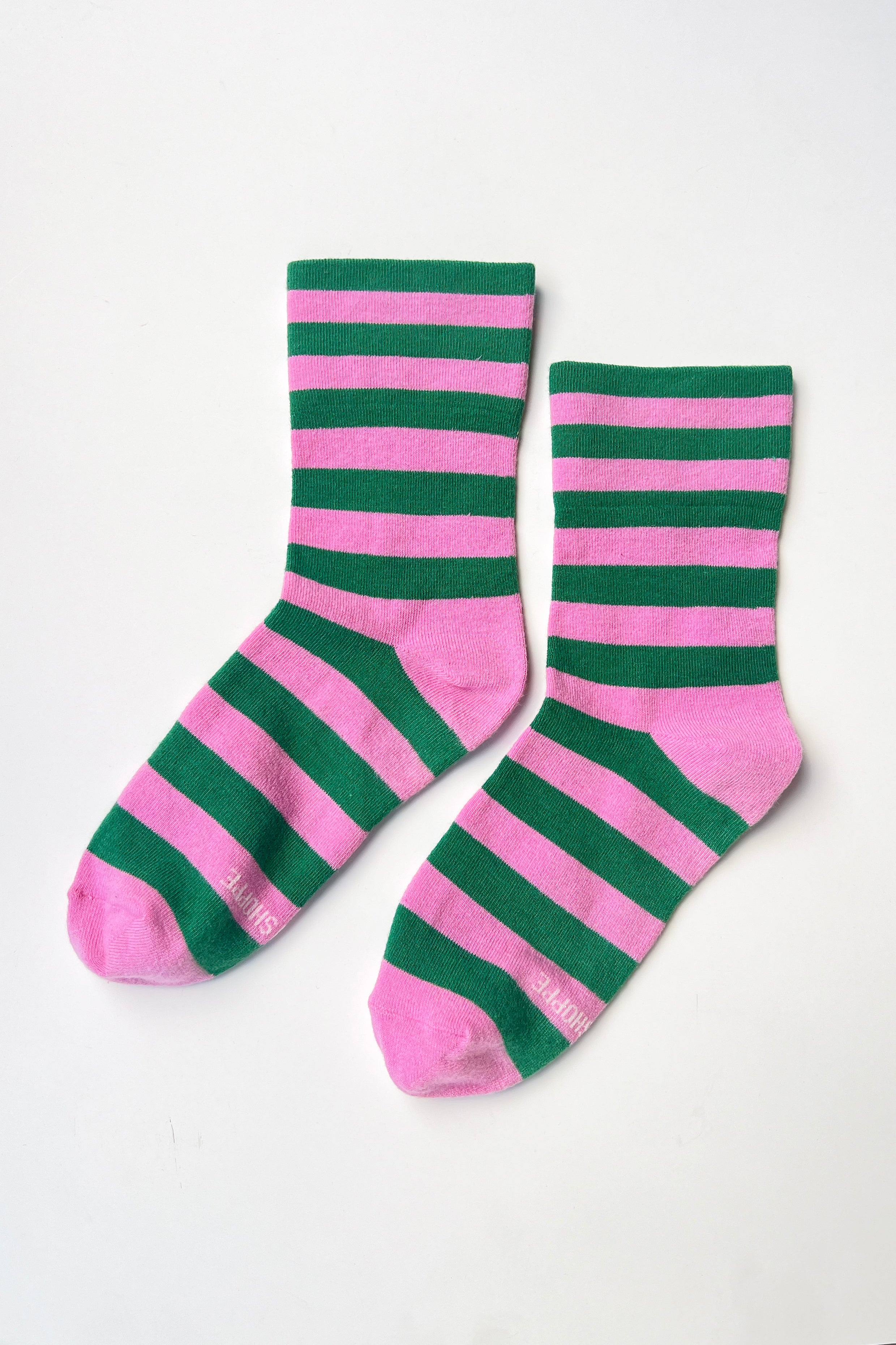 Wide Wally Socks - Wide / Pink Green
