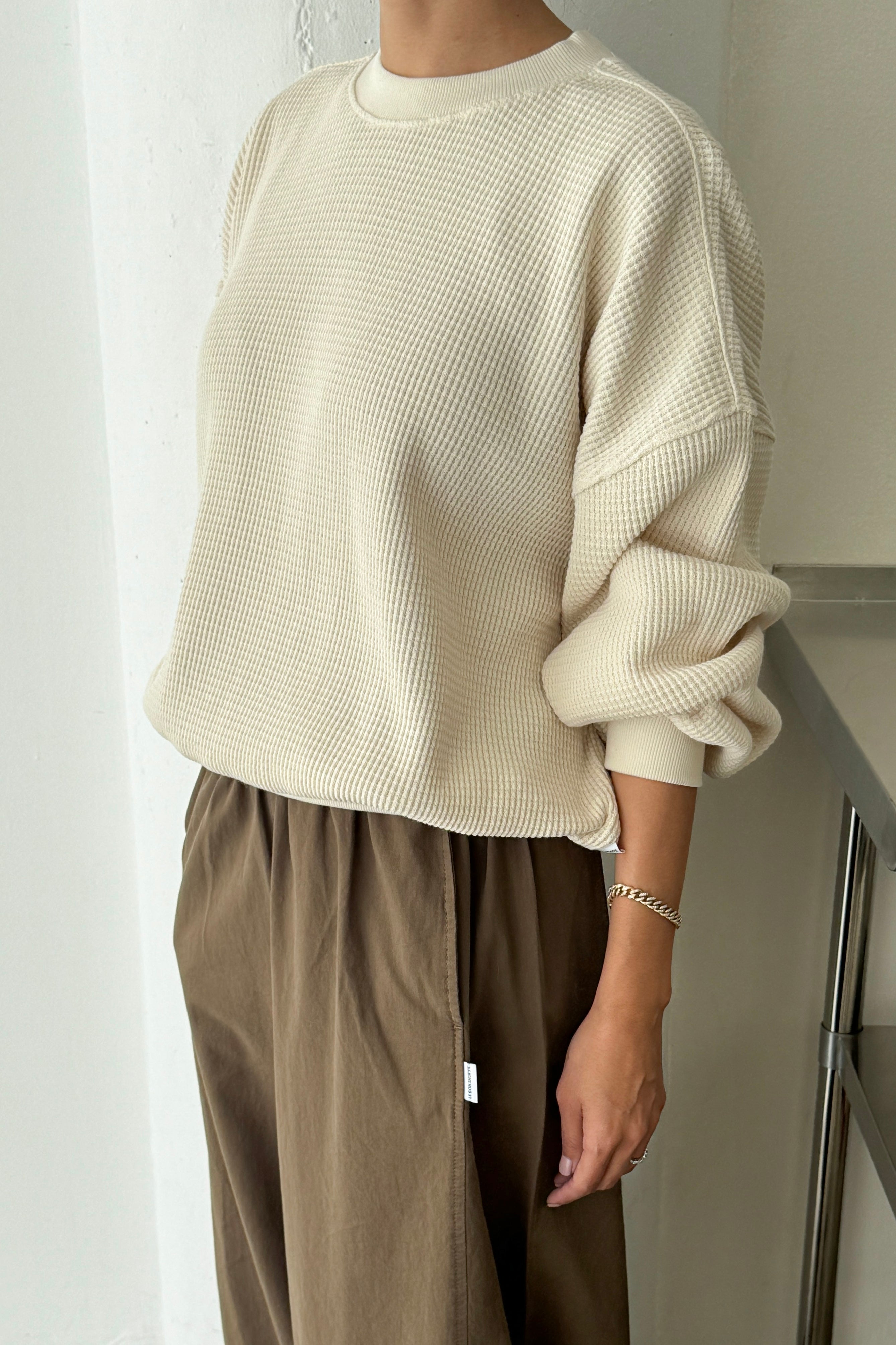 Waffle Core Sweatshirt - Naturel