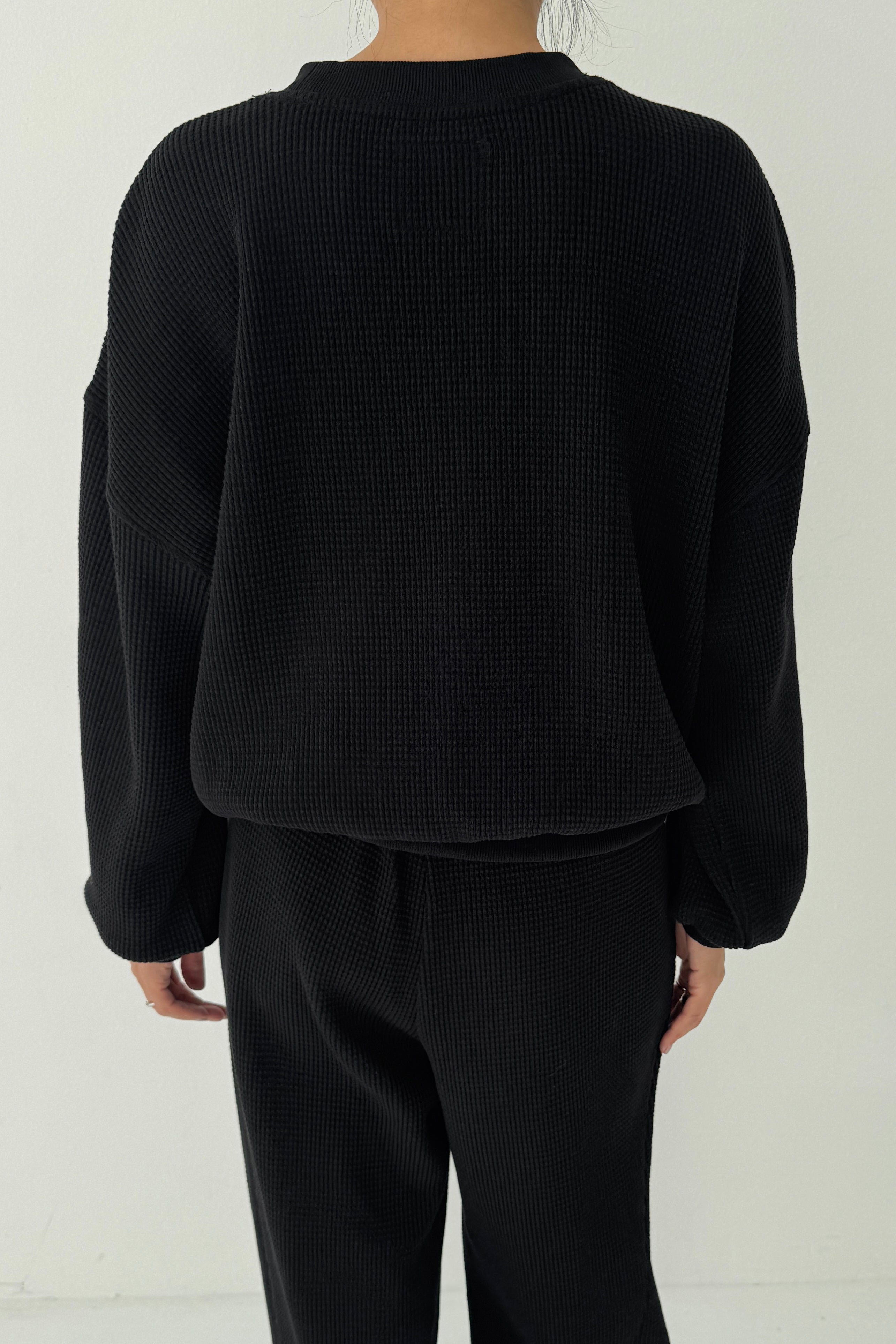 Waffle Core Sweatshirt - True Black