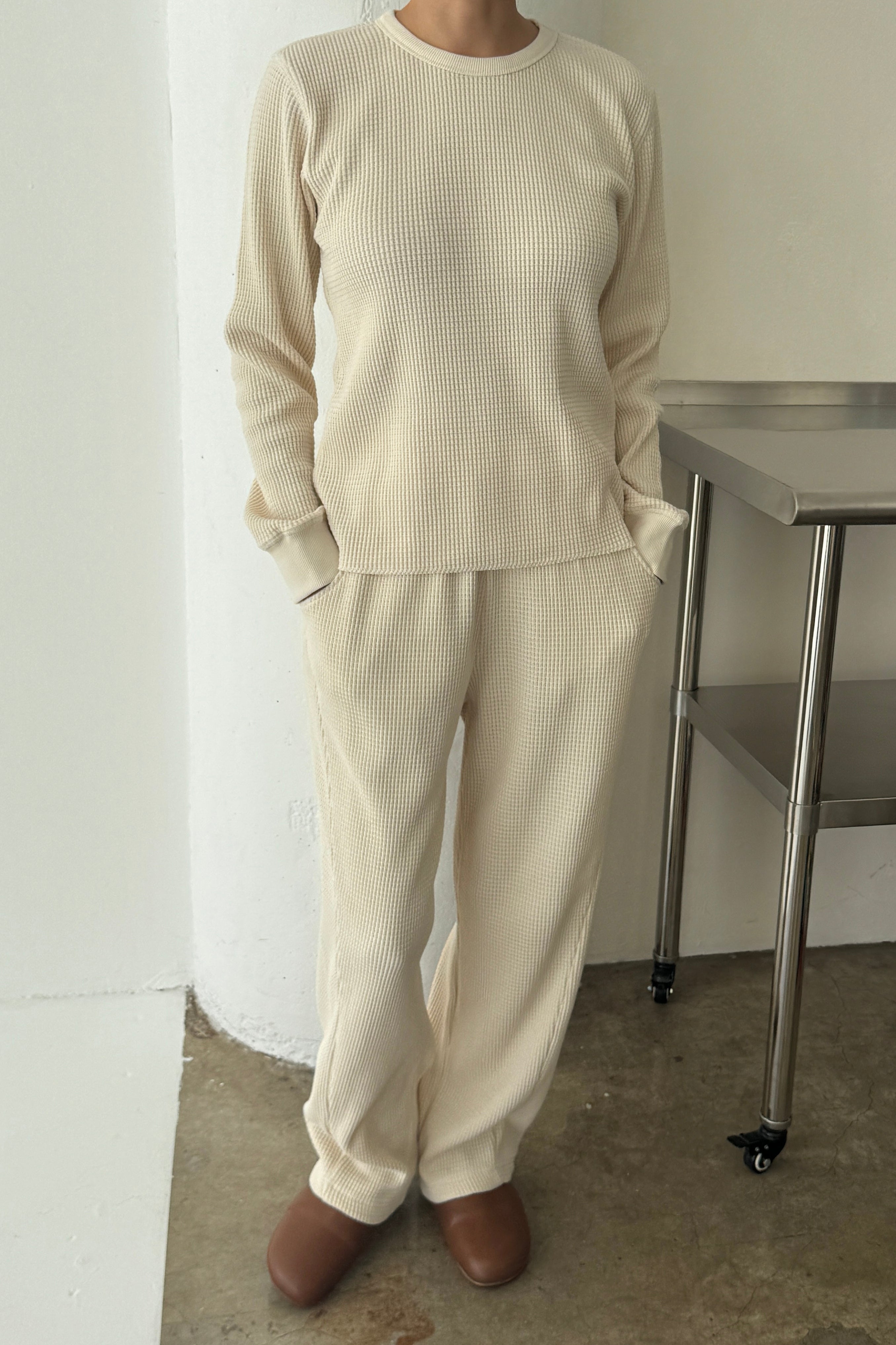 Waffle Fundamental Tee - Naturel