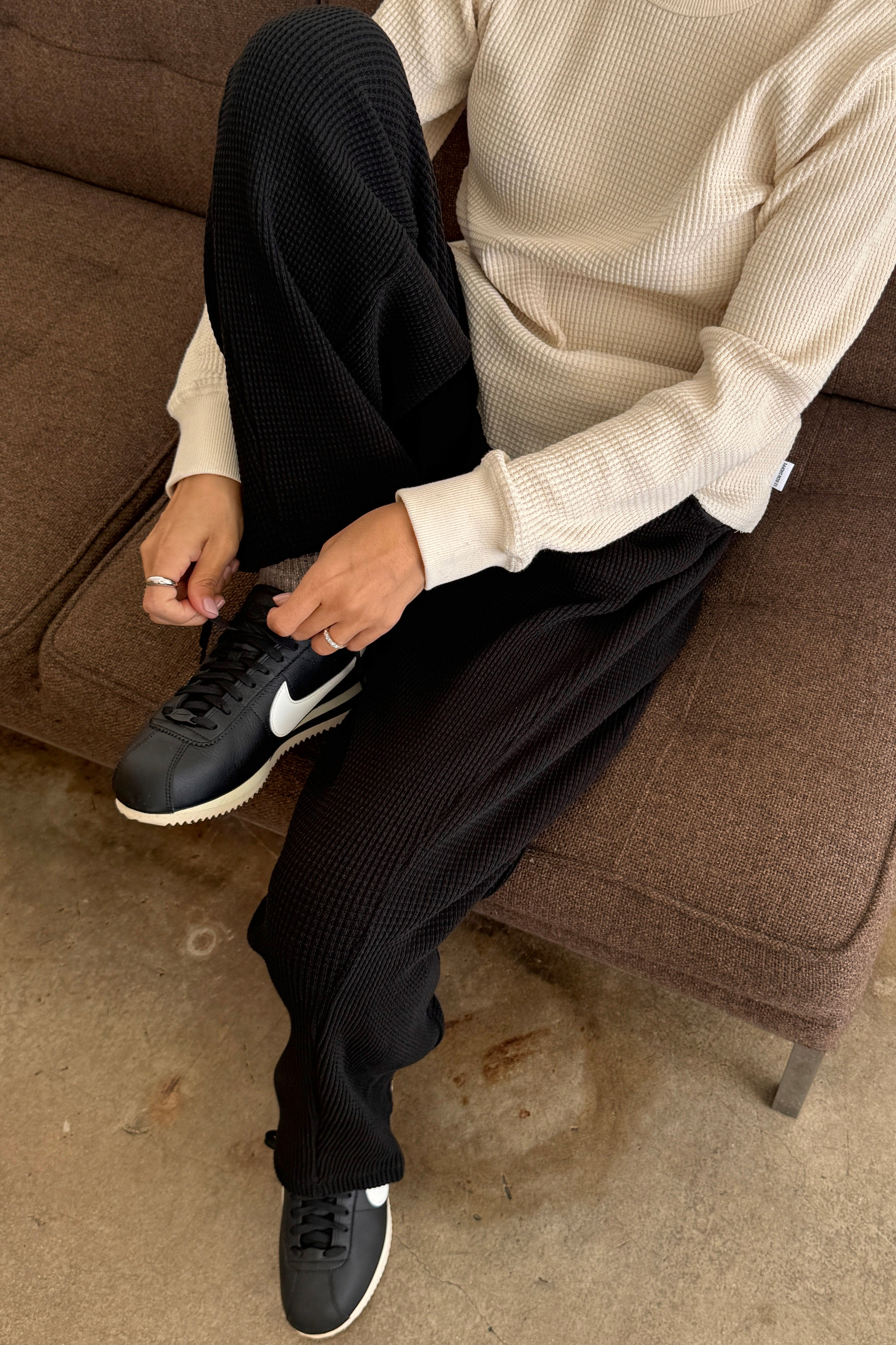 Waffle Lo Pants -True Black