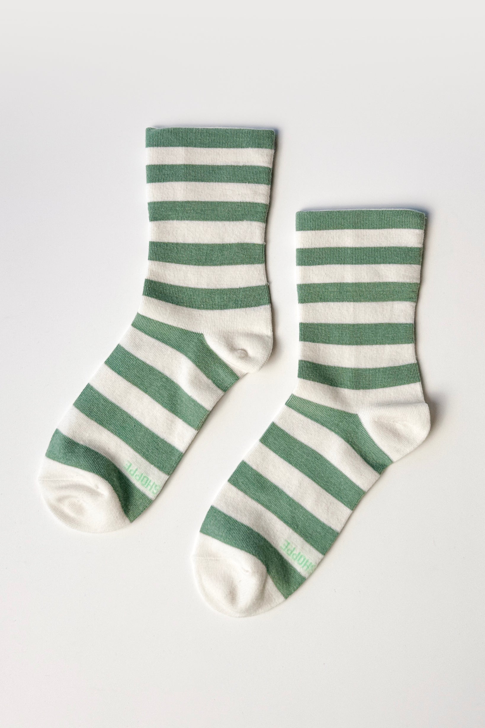 Wide Wally Socks - Wide / Matcha Stripe