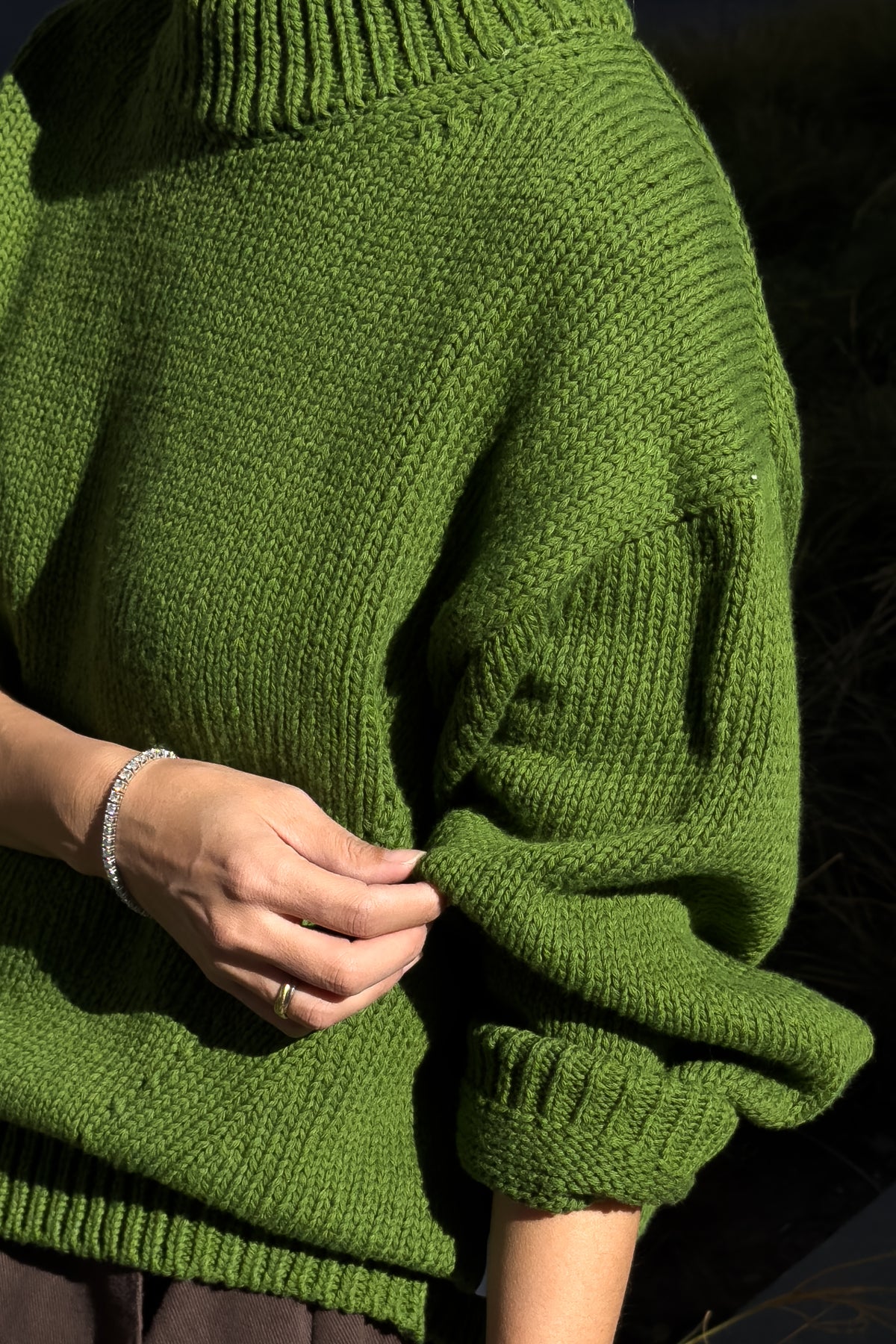 Zoe Cotton Sweater - Avocado