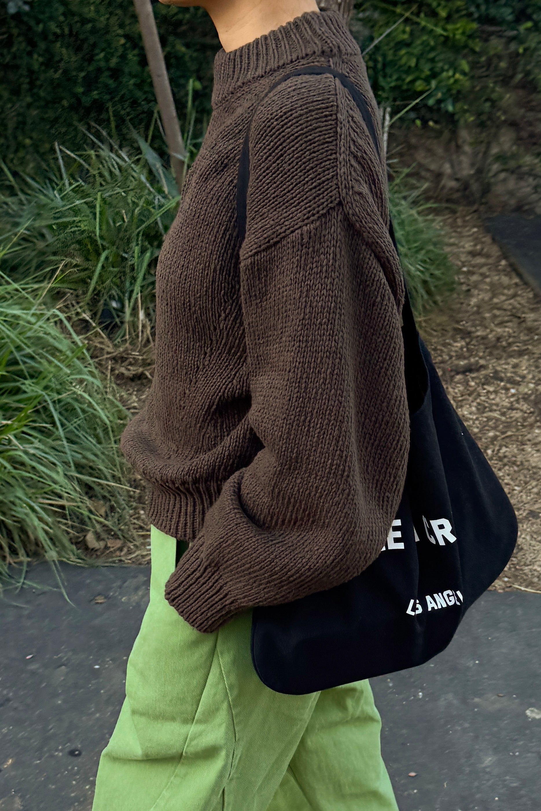 Zoe Cotton Sweater - Brown