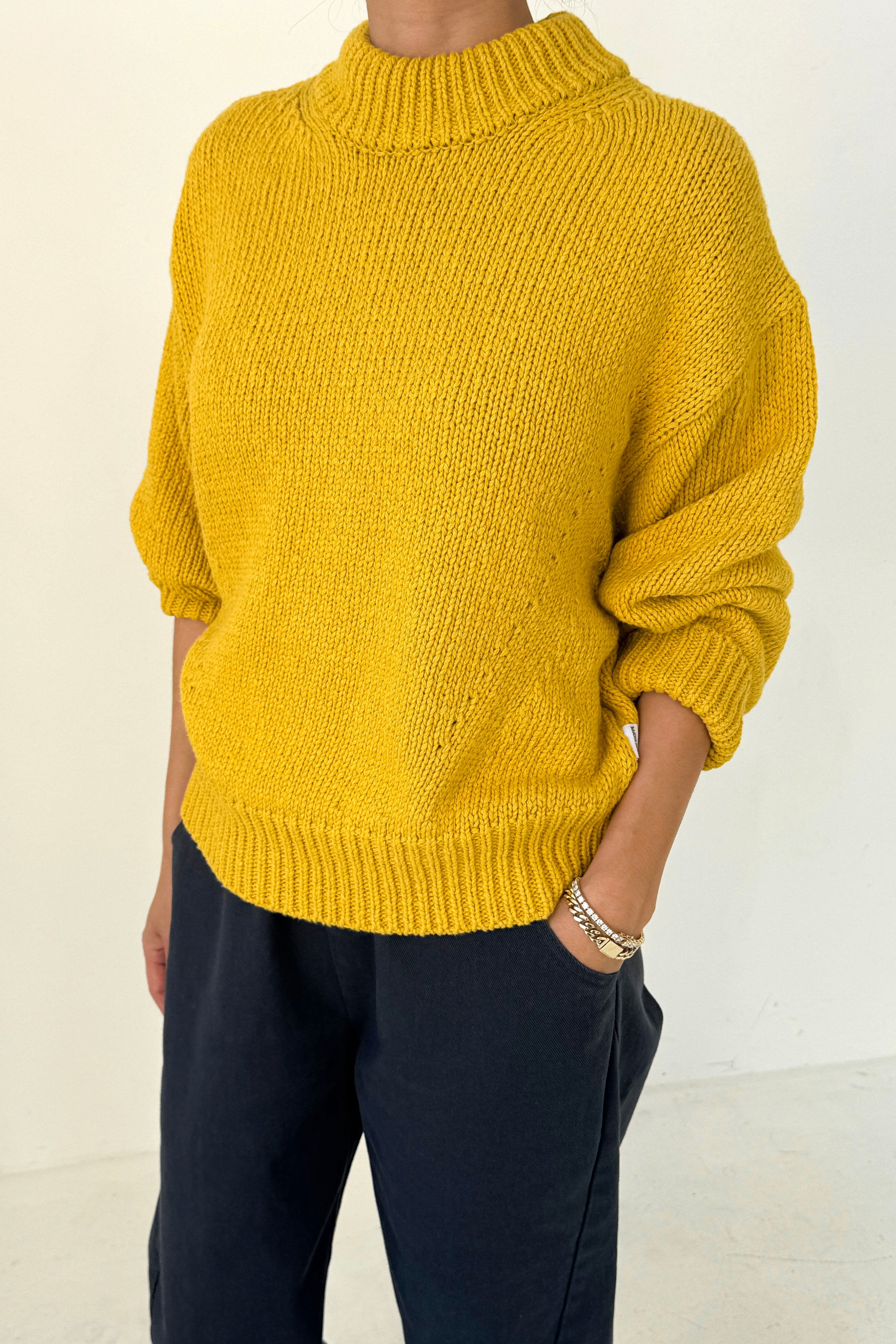 Zoe Cotton Sweater - Honey