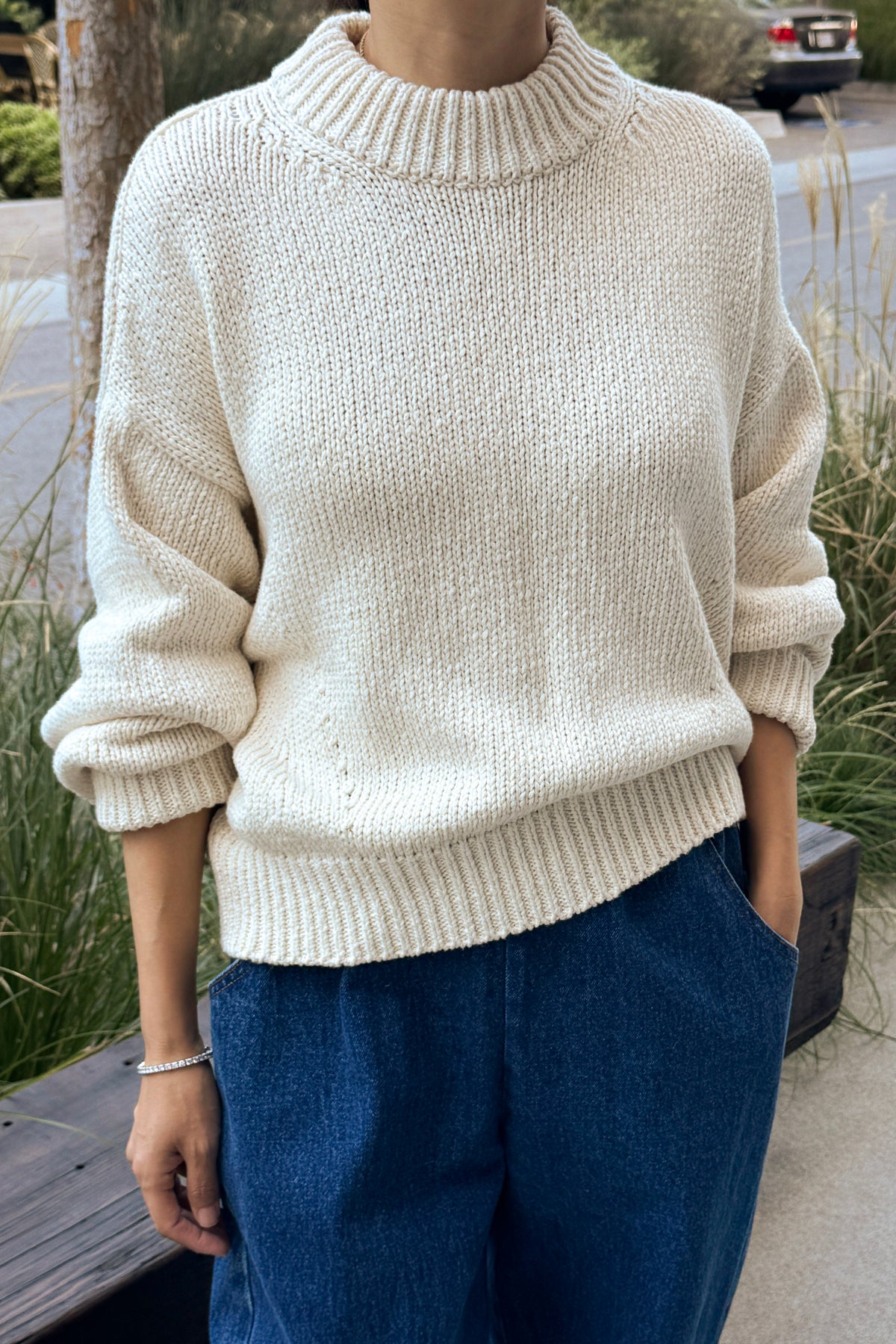Zoe Cotton Sweater - NATUREL