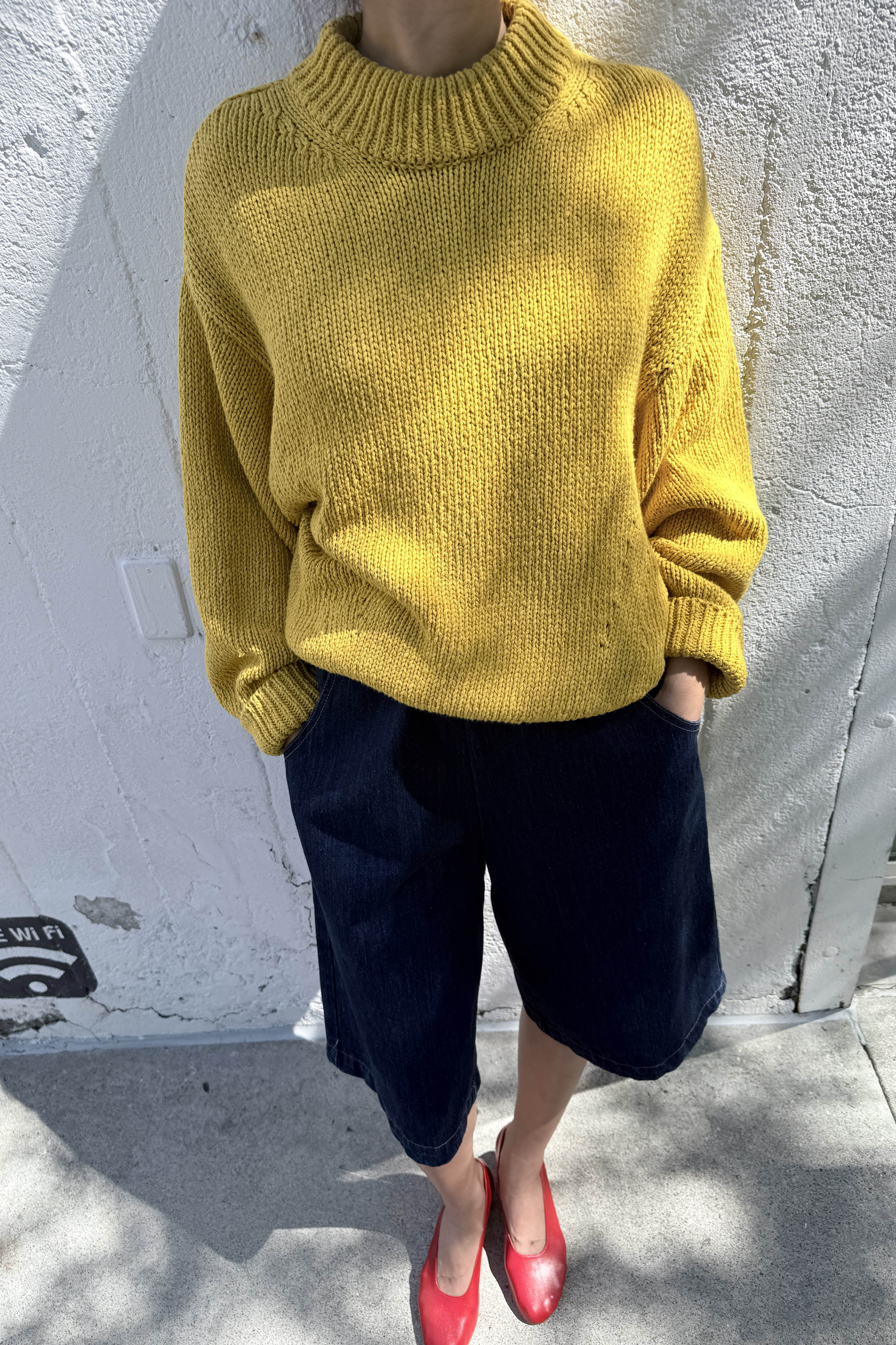 Zoe Cotton Sweater - Honey