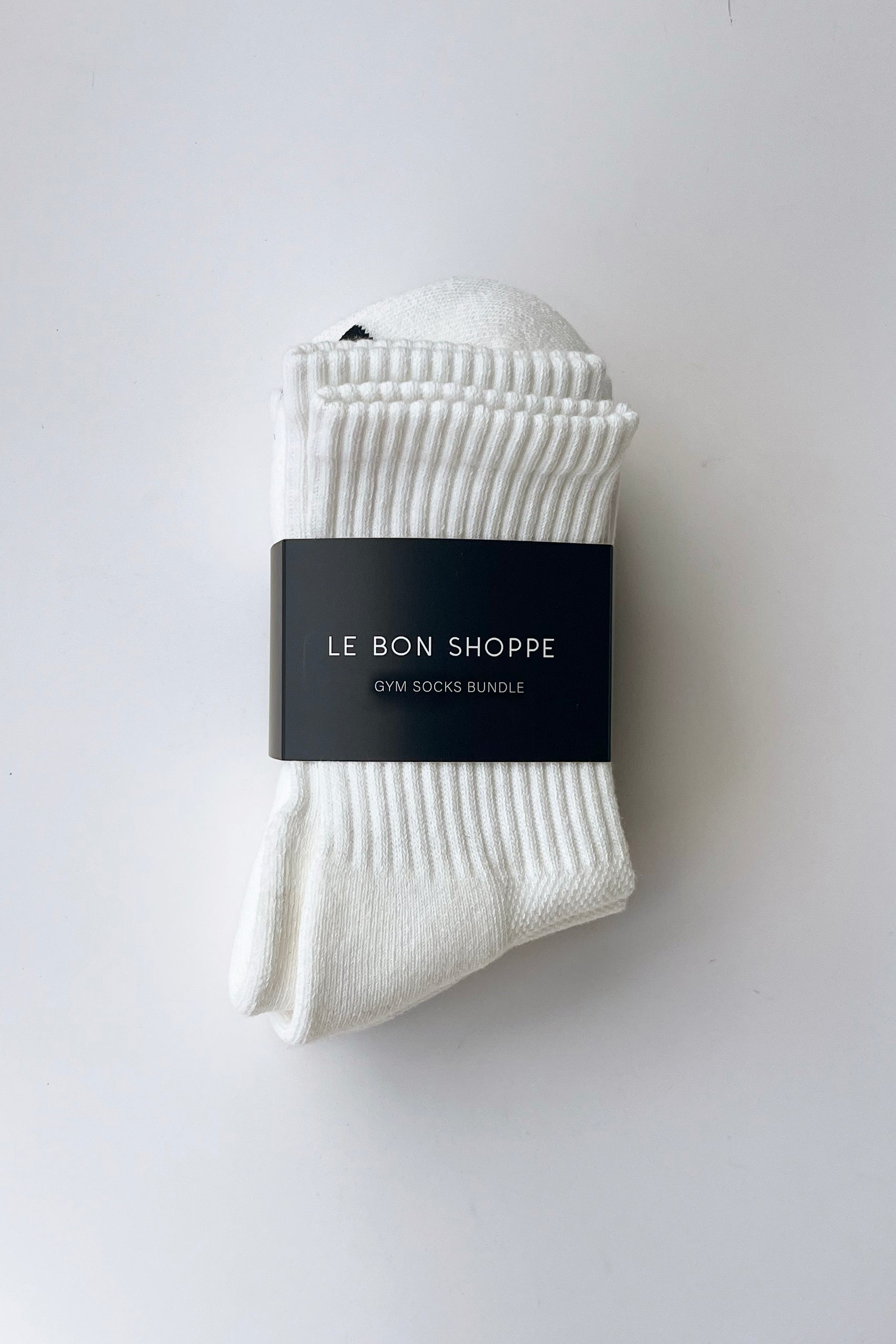 Gym Socks Bundle - 3 Pair Bundle Pack ( SIMPLE WHITE )