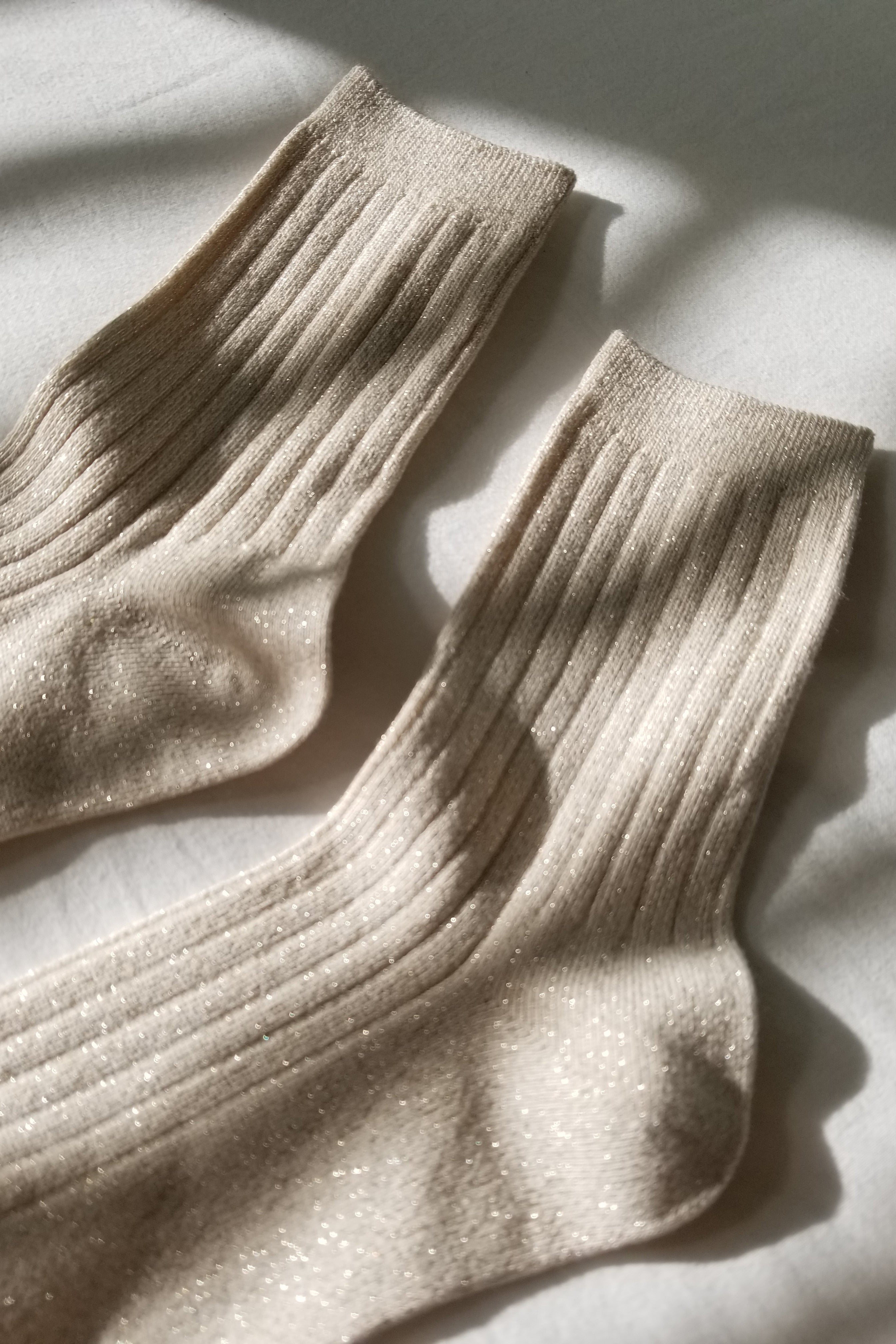Ses Chaussettes - Paillettes Or Ivoire