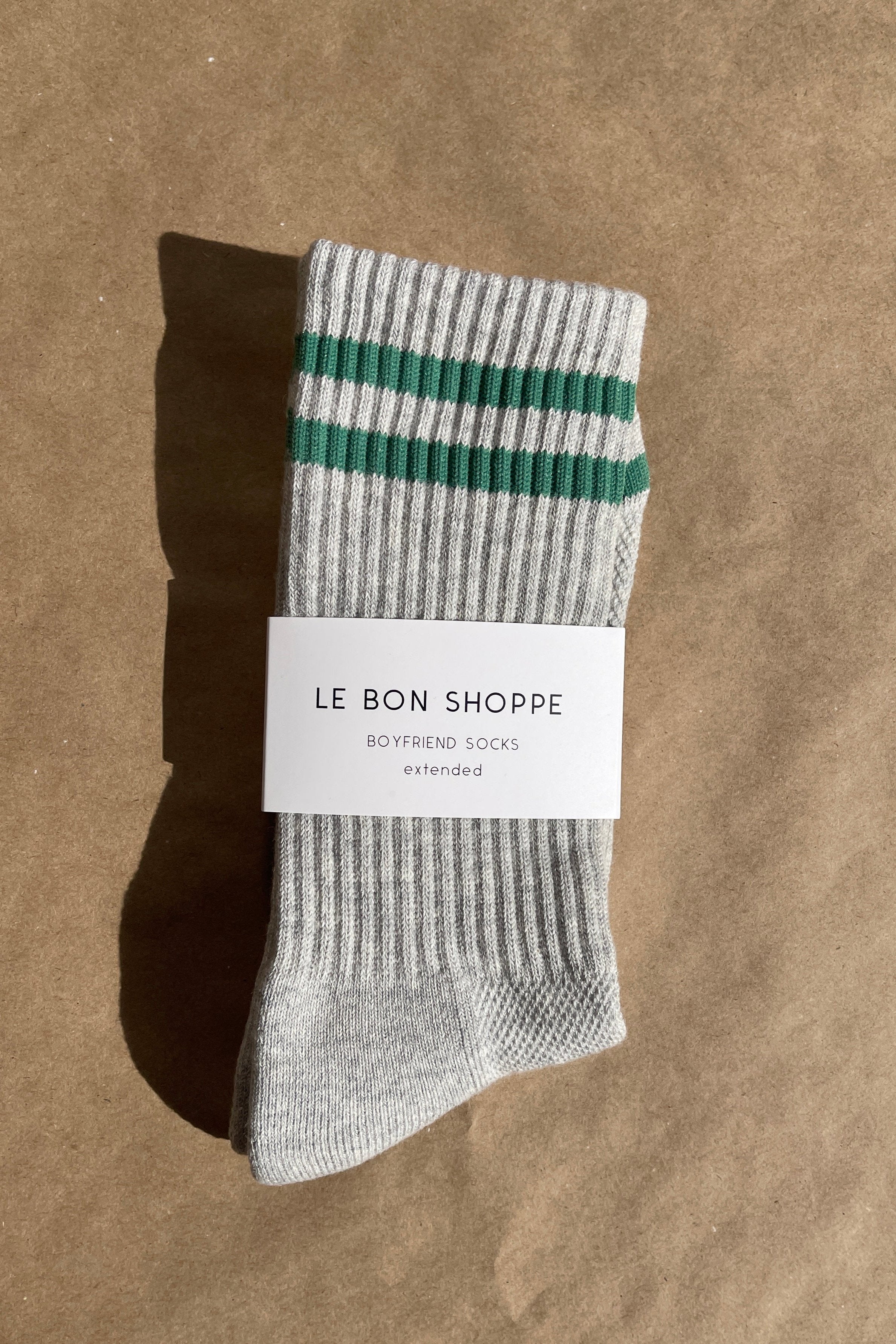 EXTENDED Boyfriend Socks - Lt. Grey