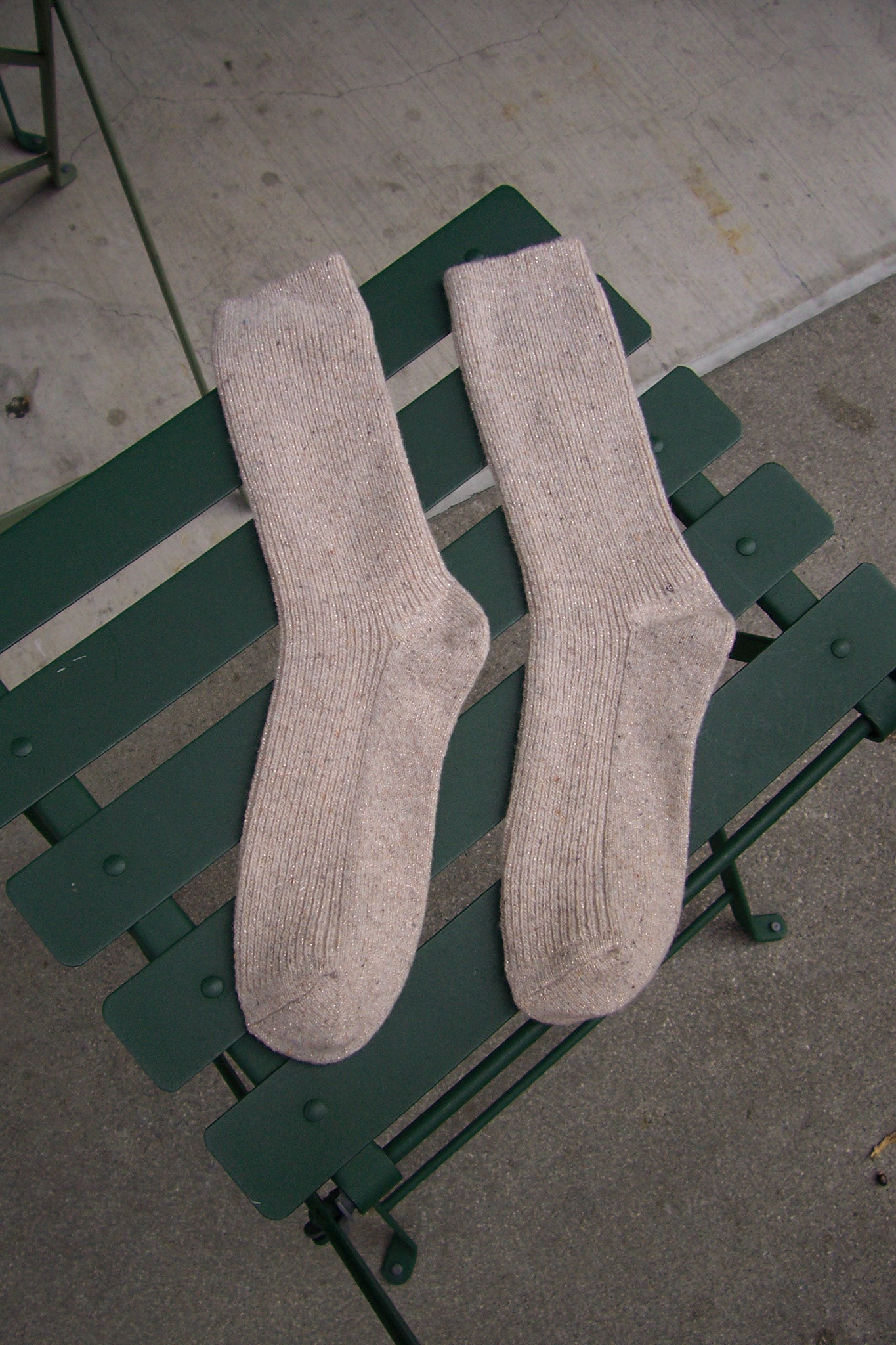 Winter Sparkle Socks - Champagne