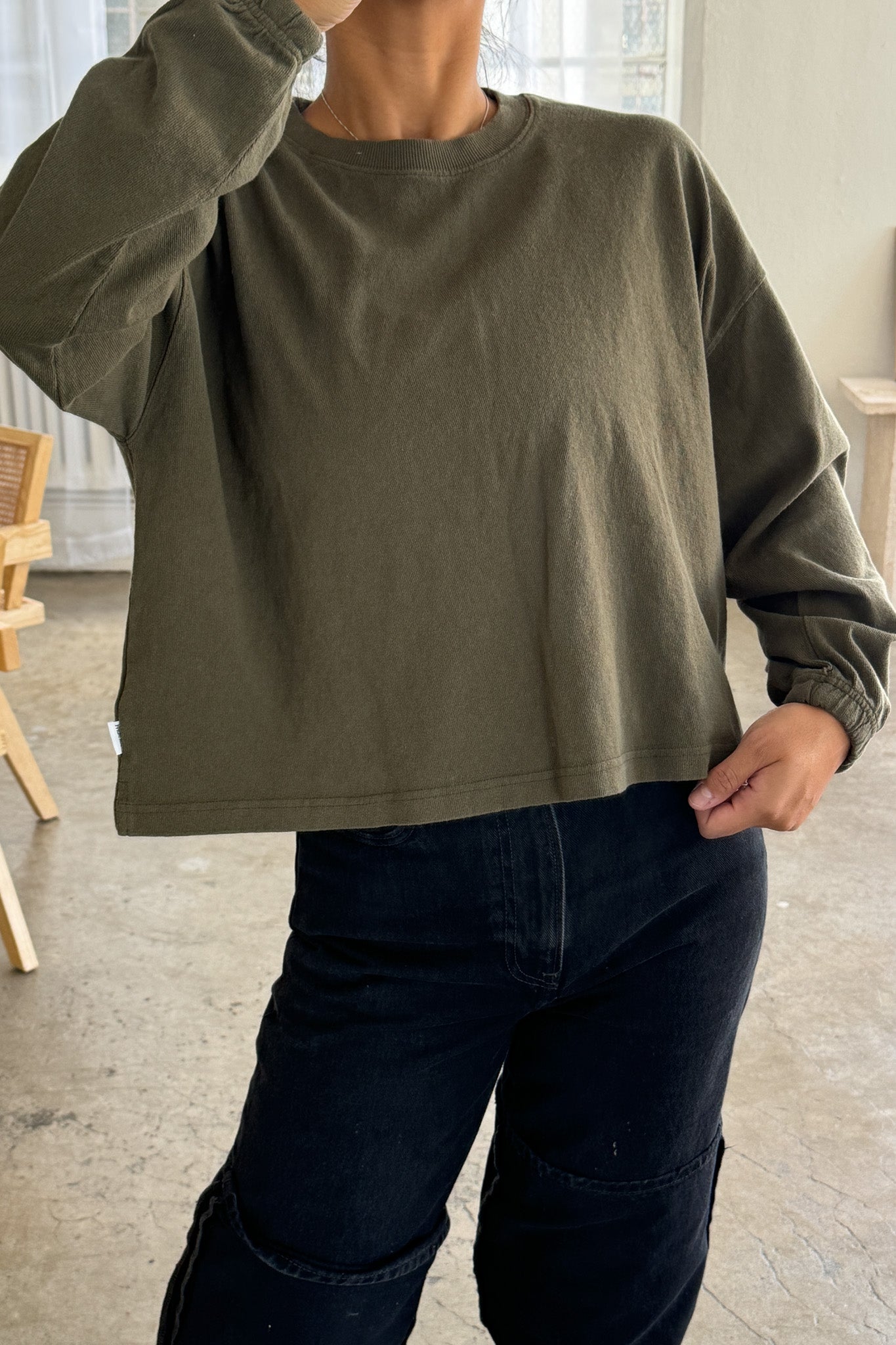 Naturelle Tee - Olive Green