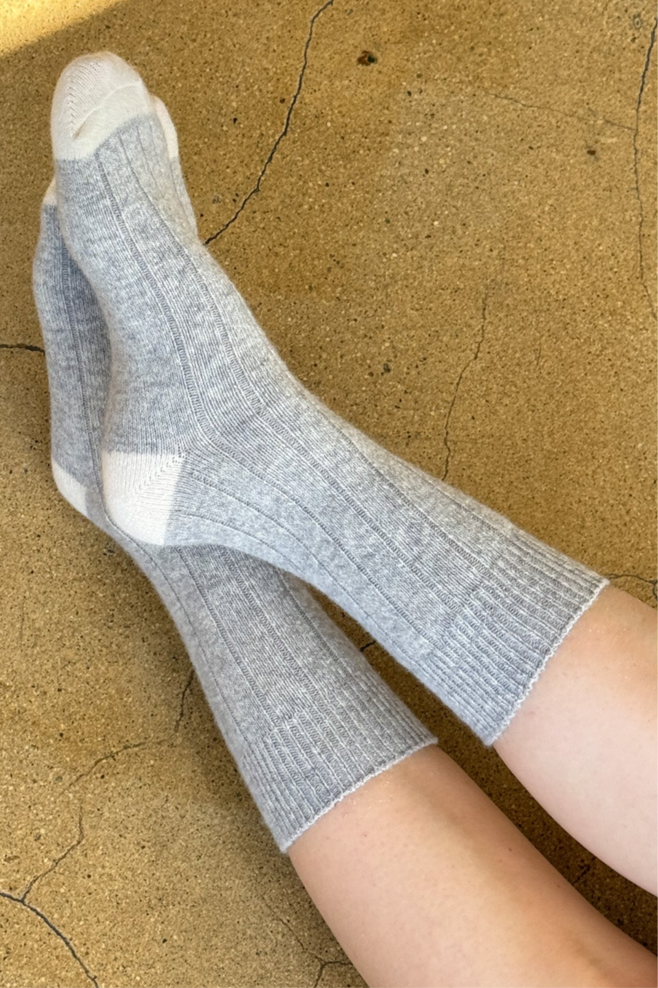 Chaussettes Classiques en Cachemire - Gris Mélange