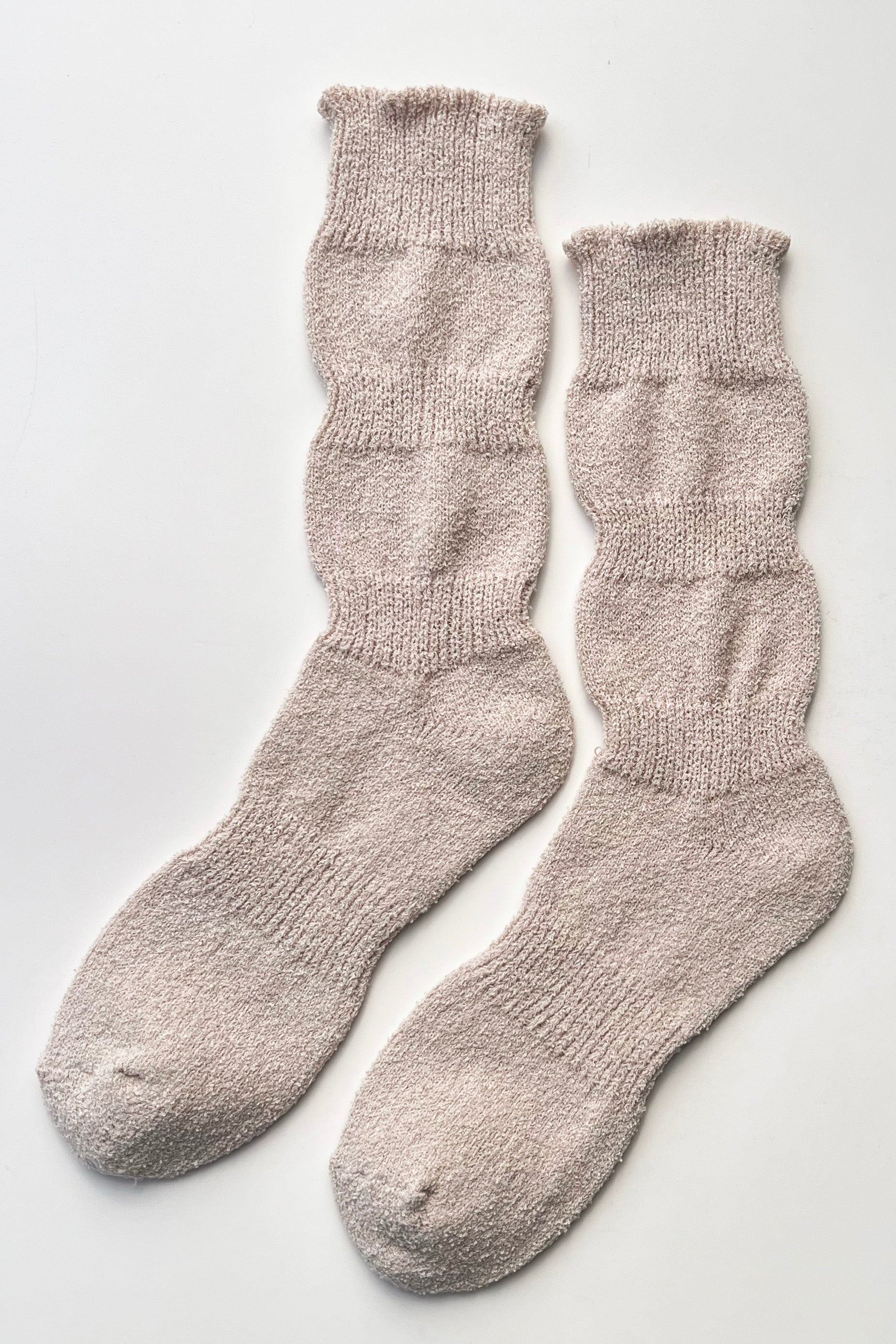 Airy Puffin Socks - Whole Wheat