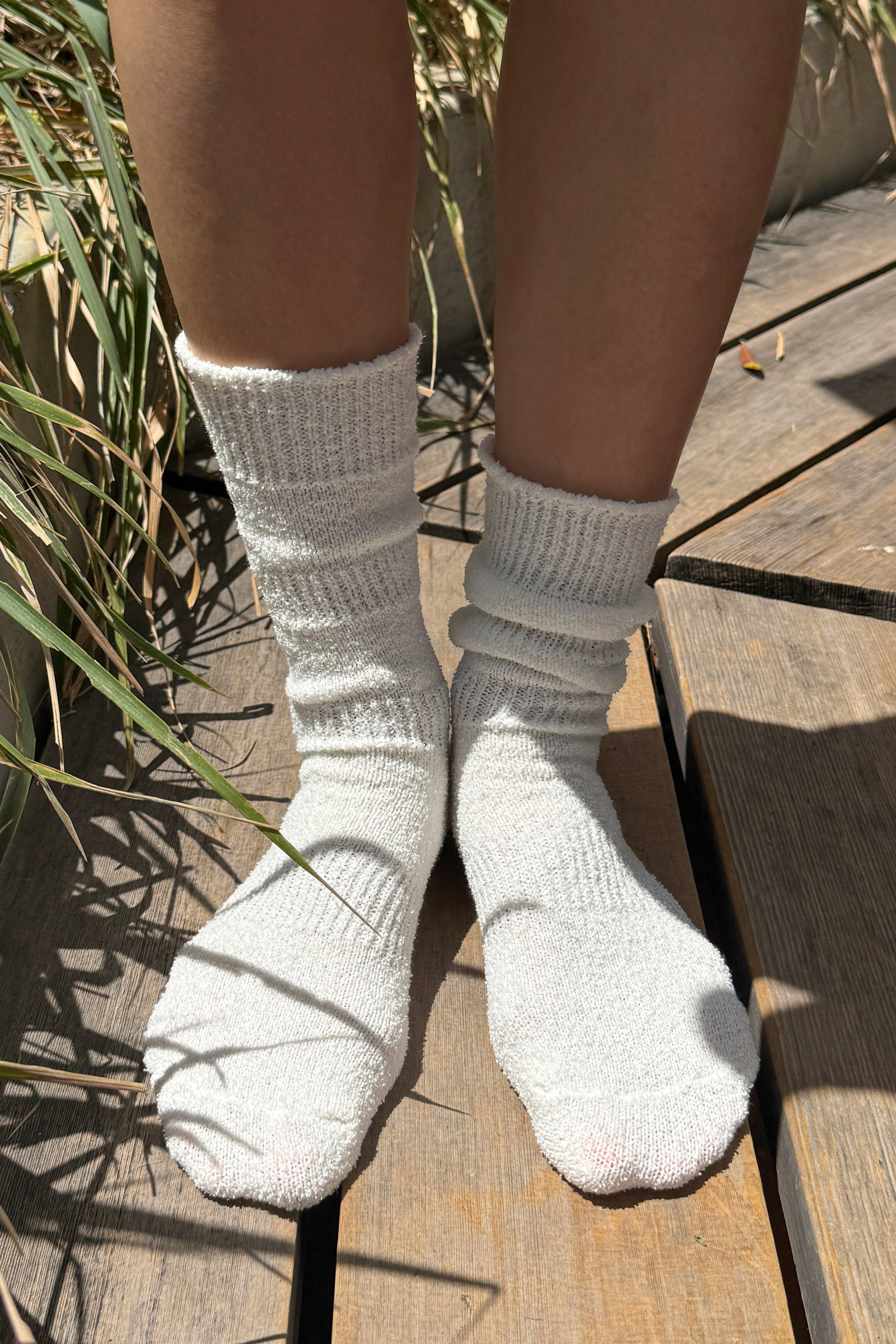 Airy Puffin Socks - Salt