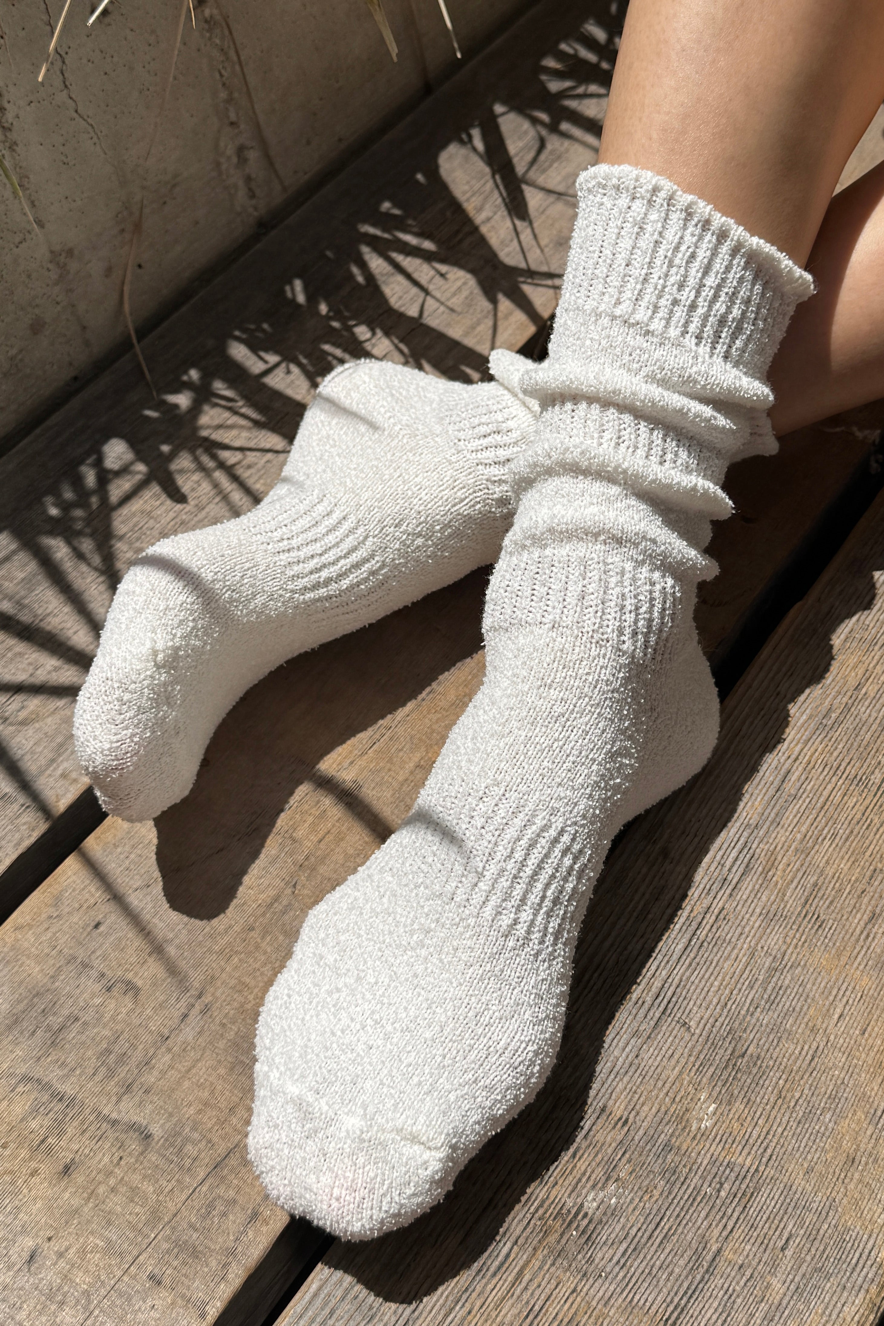 Airy Puffin Socks - Salt