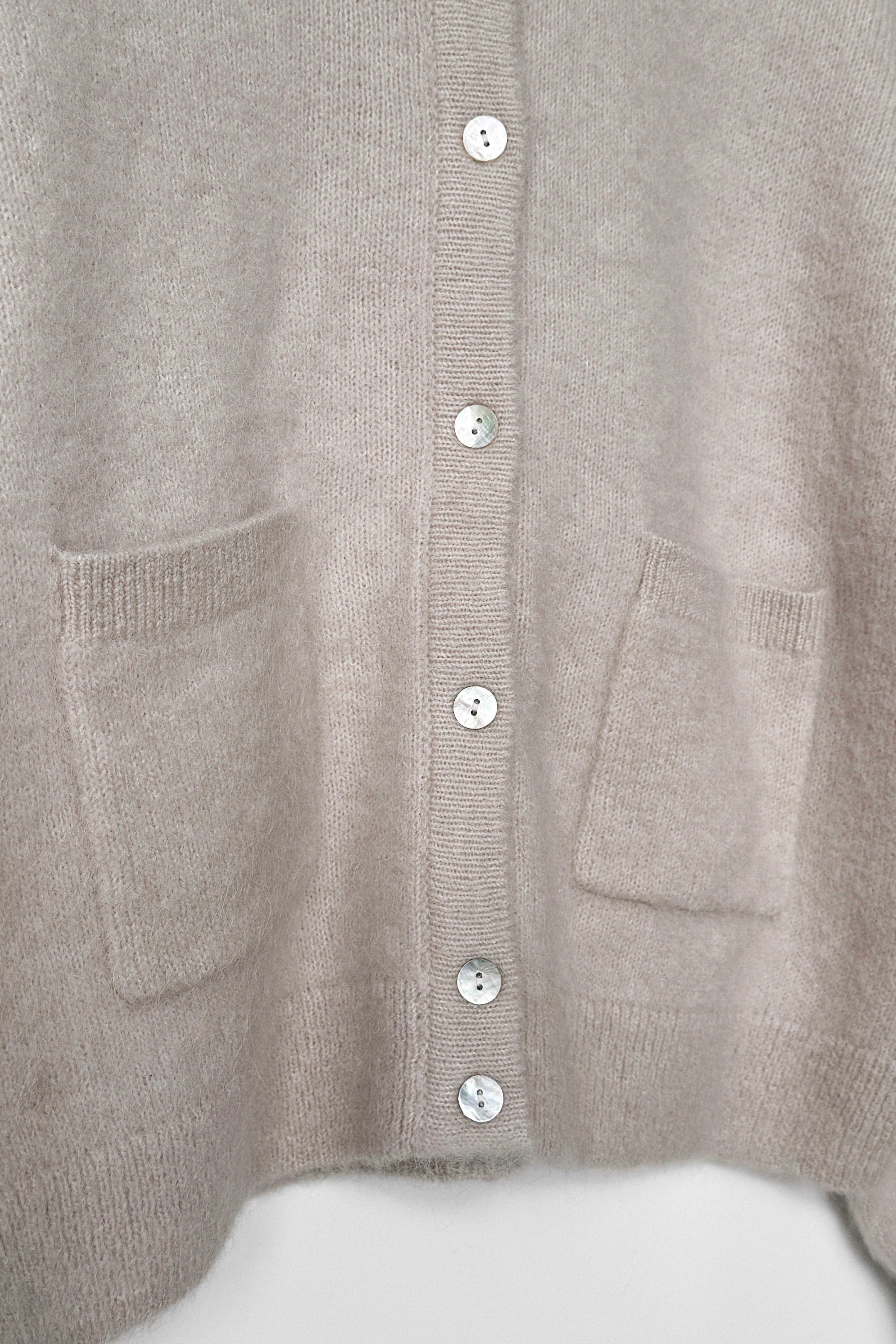 Amélie Alpaca Cardigan - Smoke