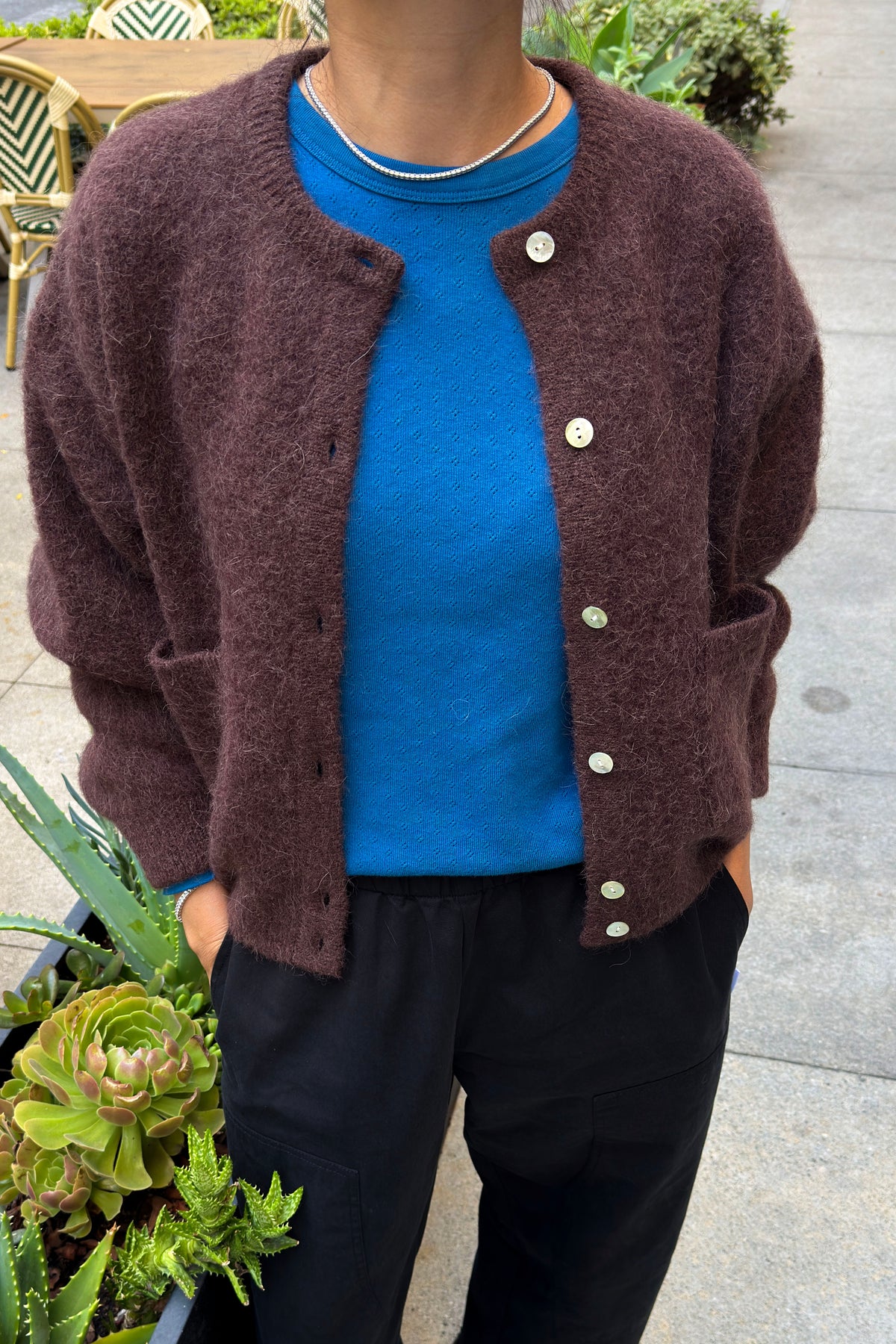Amélie Alpaca Cardigan - Chocolate