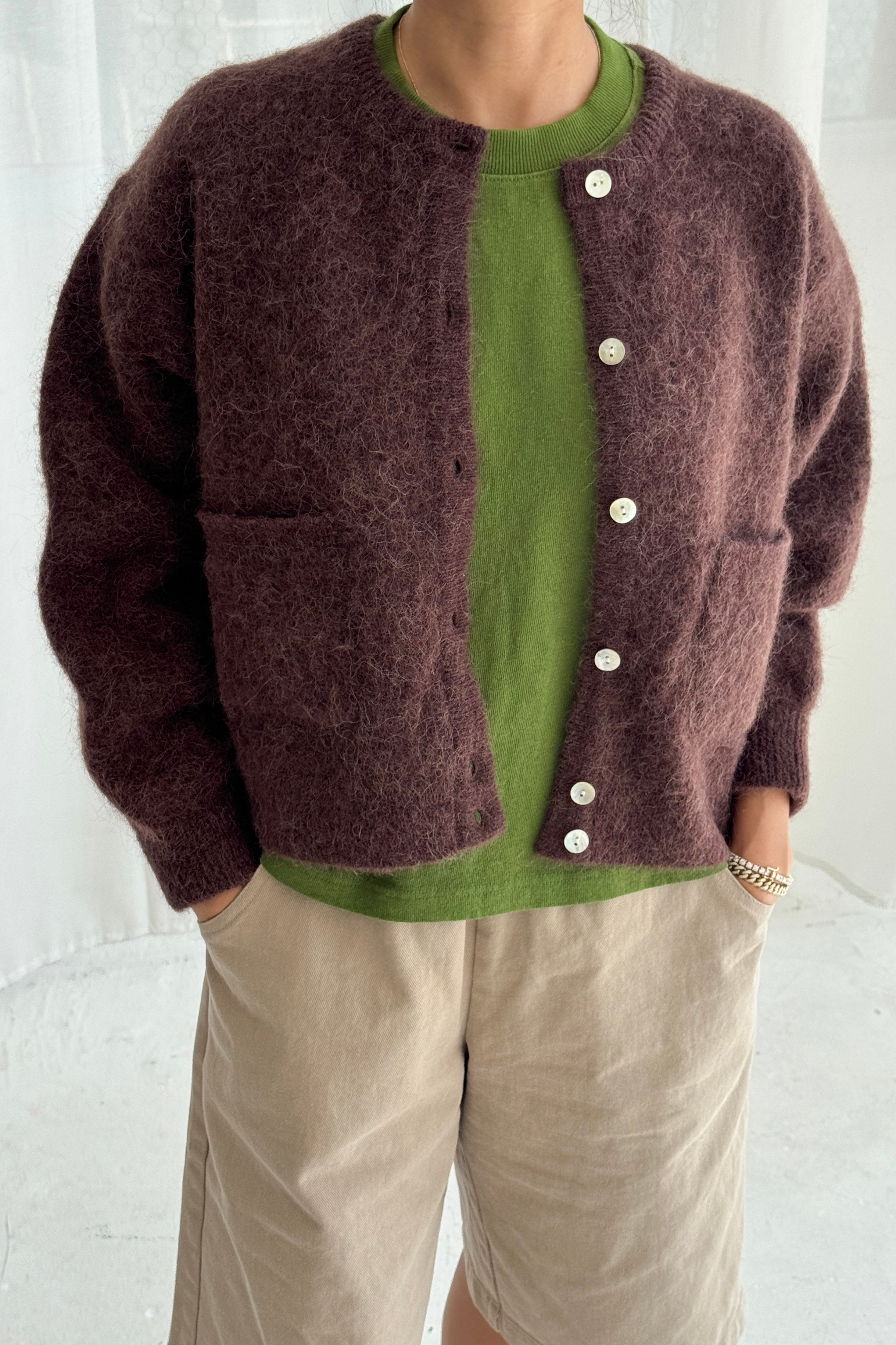 Amélie Alpaca Cardigan - Chocolate