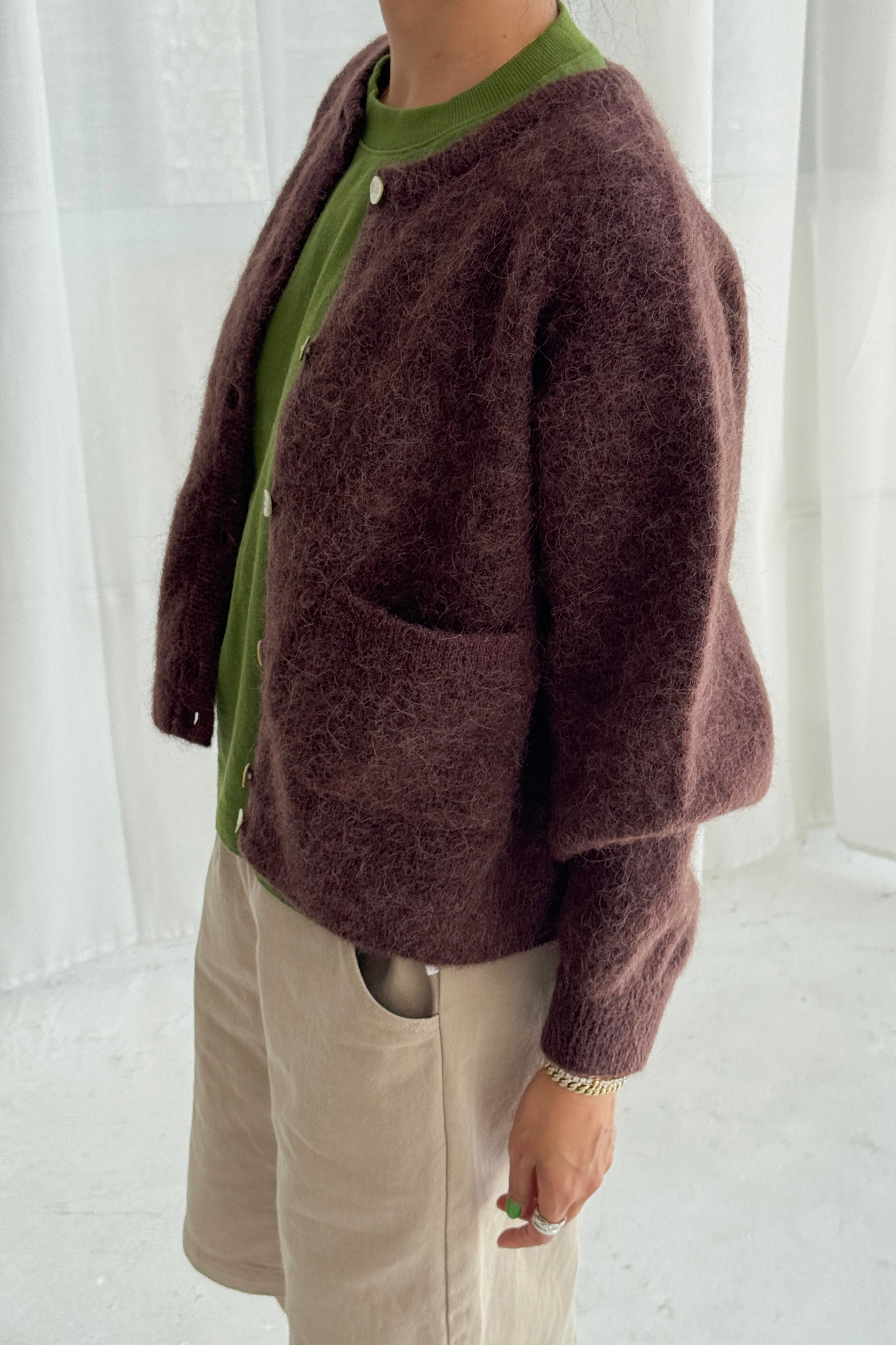 Amélie Alpaca Cardigan - Chocolate
