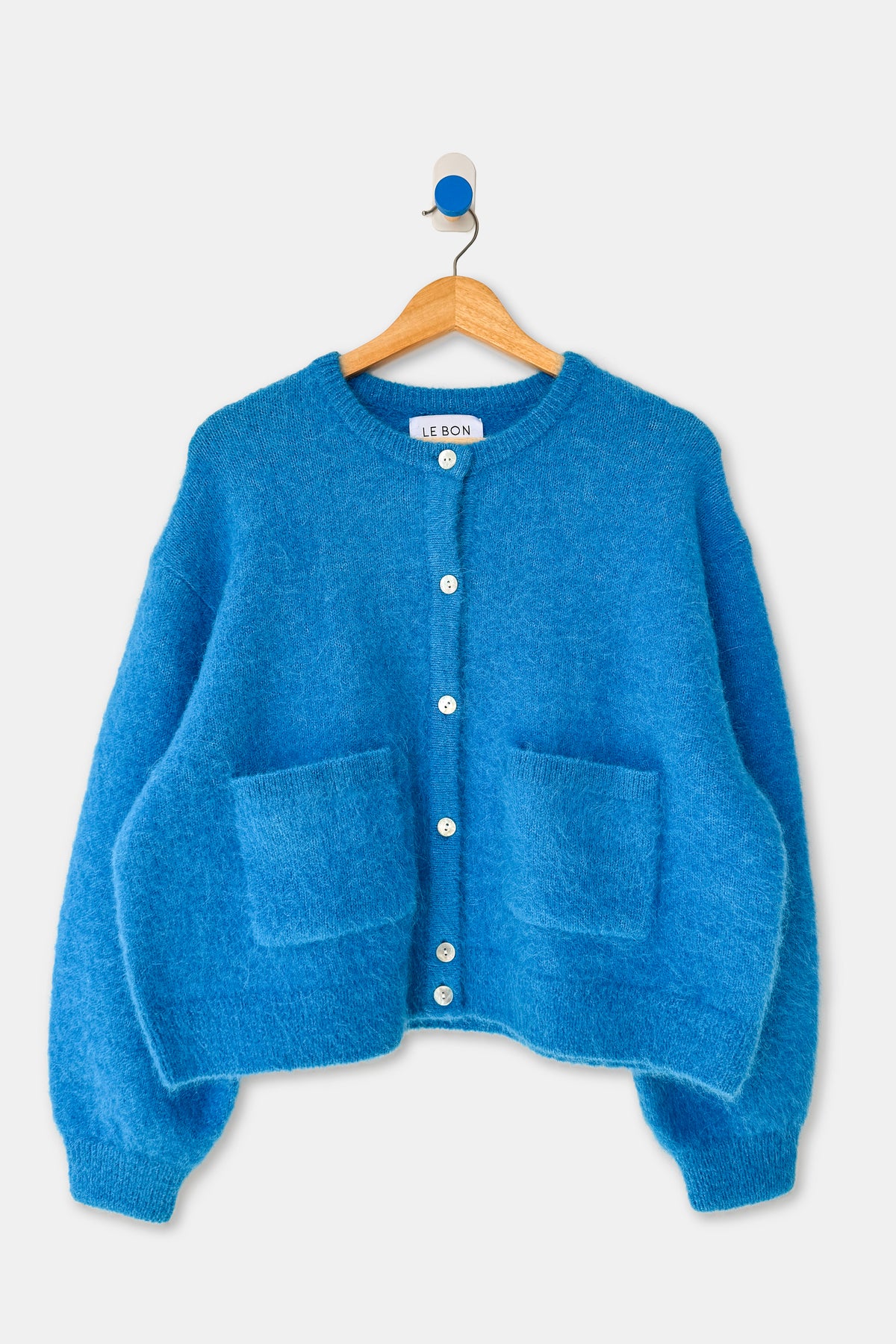 Amélie Alpaca Cardigan - Turquoise