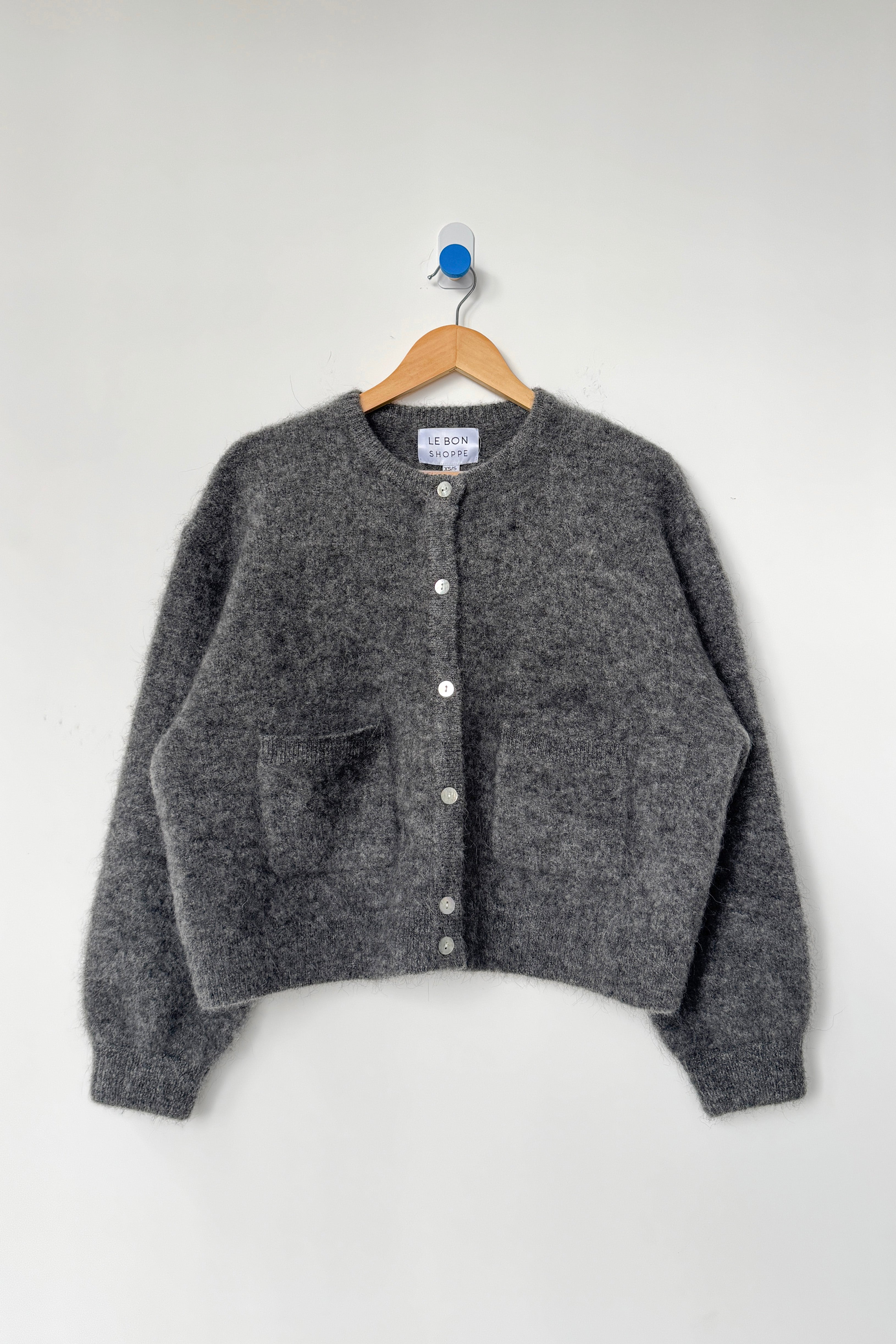 Amélie Alpaca Cardigan - Charcoal