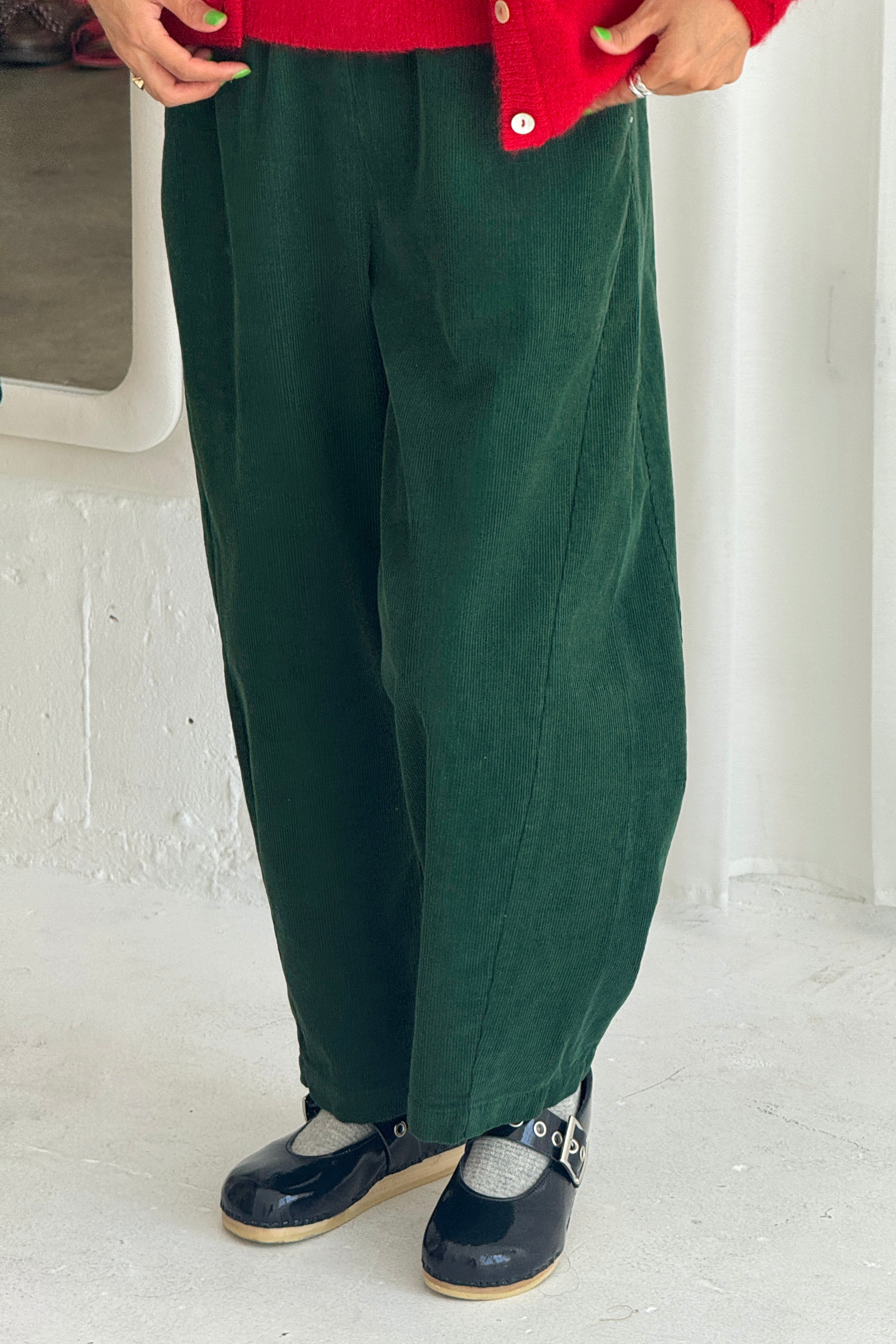 Corduroy Arc Pants - Foret